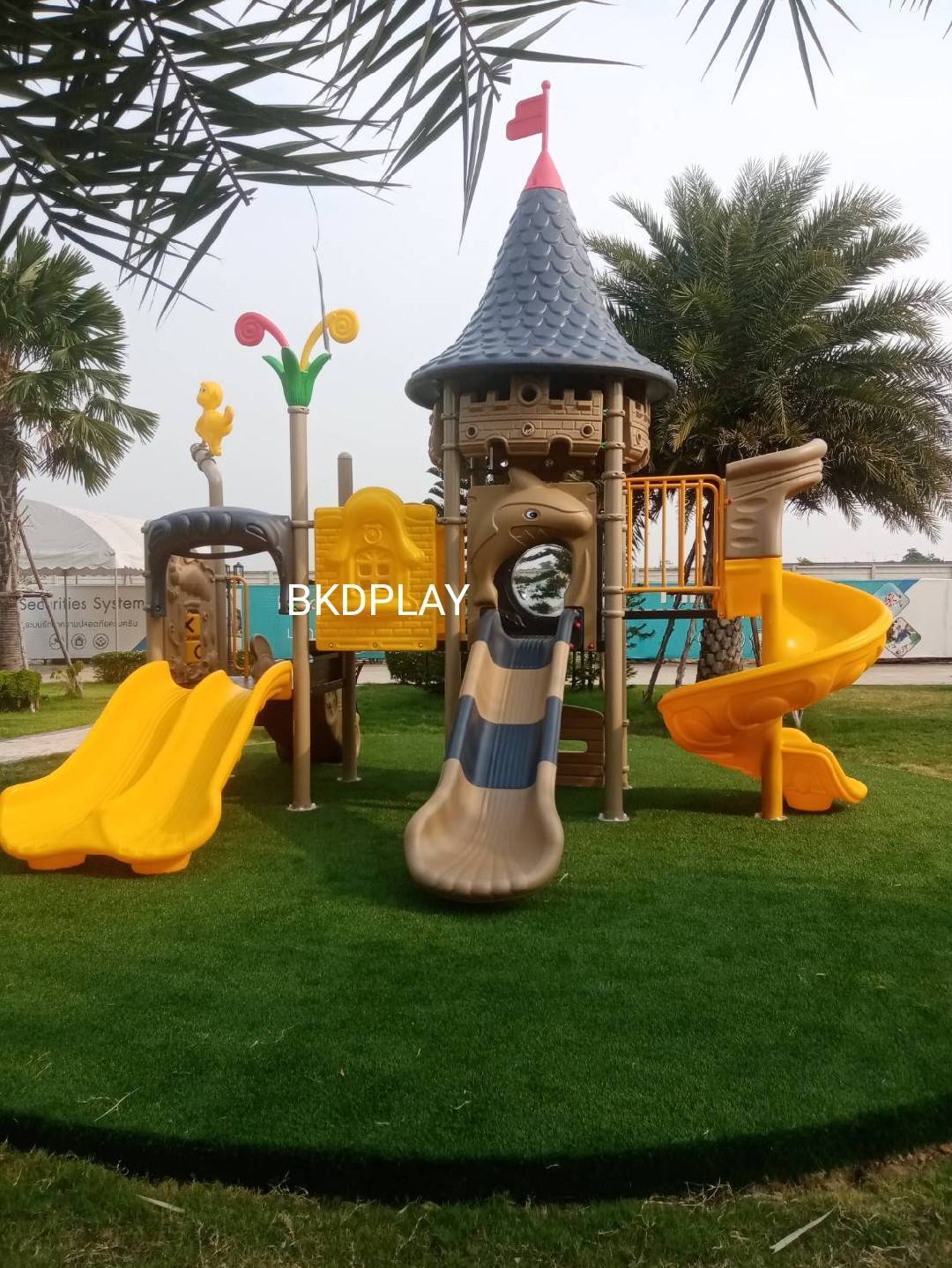 เครื่องเล่นสนามกลางแจ้ง ชุด ปราสาทแฮรี่, ครุภัณฑ์สนามเด็กเล่น, สพฐ,โครงการโรงเรียนประชารัฐ ศูนย์พัฒนาเด็กเล็ก playground,สไลเดอร์,ของเล่นเสริมพัฒนาการ,เครื่องเล่นสนาม, สนามเด็กเล่น