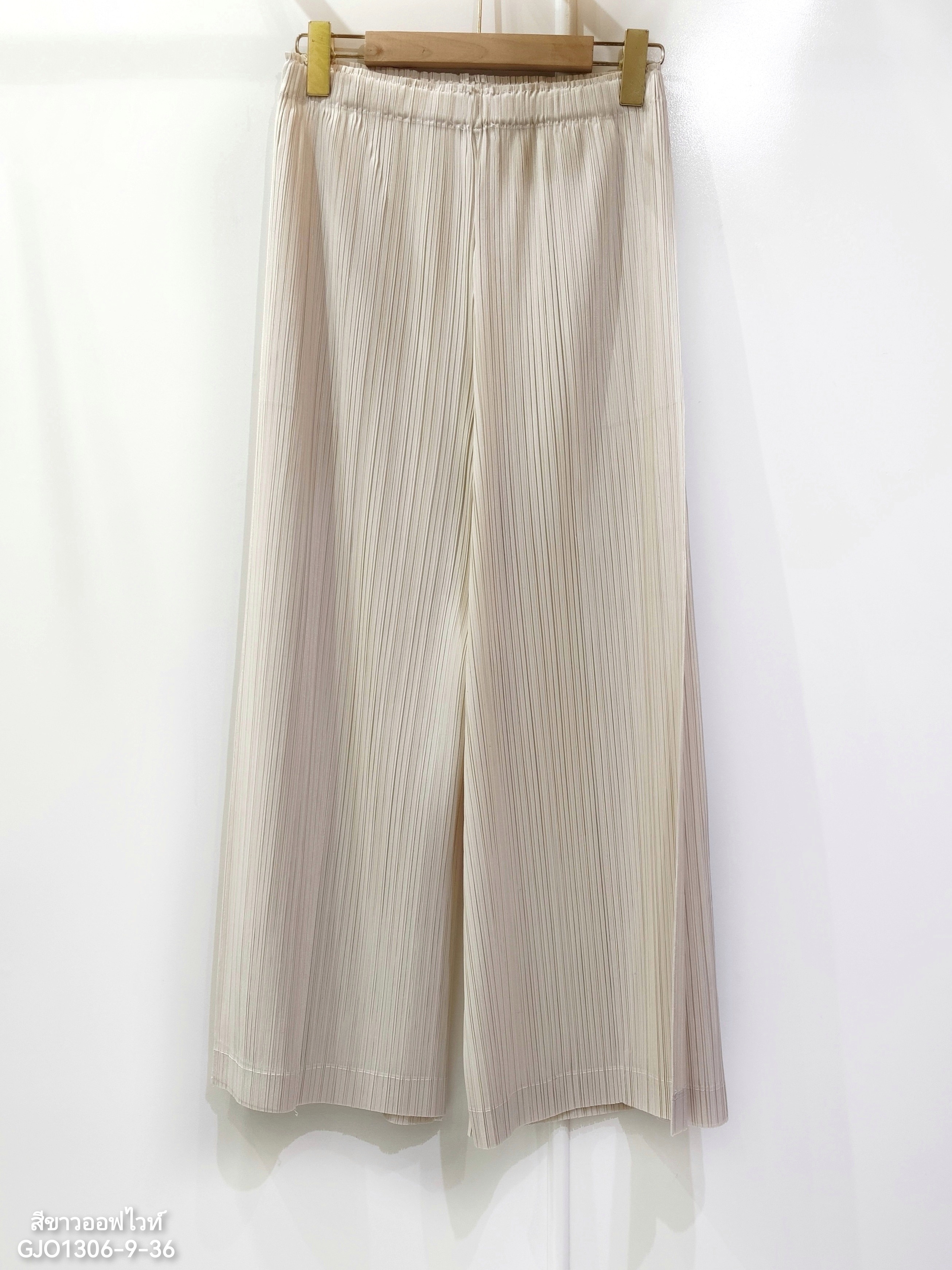 ยาว 33,ยาว 36นิ้ว 2MUAY รุ่น GJO1306 กางเกงพลีทคุณภาพ DOUBLE LAYER STRAIGHT PLEATED PANTS 15 สี FREE SIZE