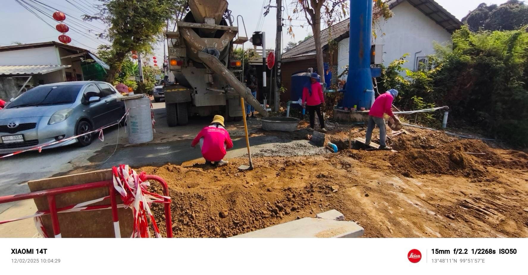 งานวางระบบท่อระบายน้ำ เทศบาลตำบลเบิกไพร อ.บ้านโป่ง