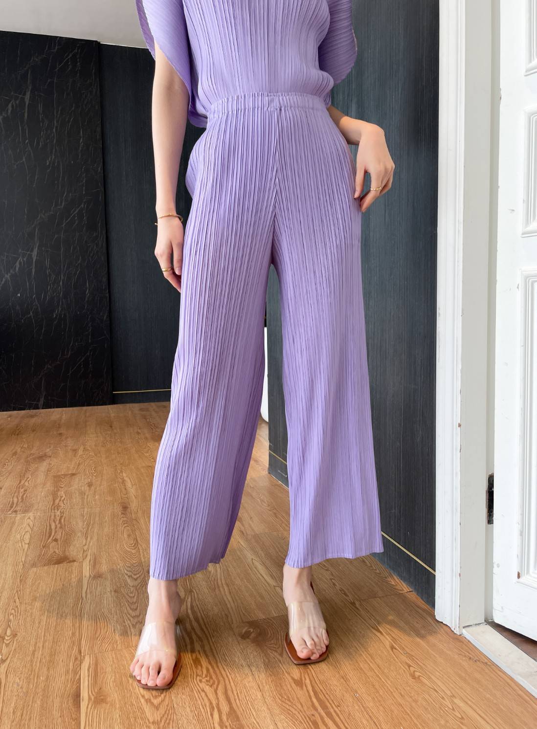 ยาว37นิ้ว! 2MUAY BASIC รุ่น GJO8312 กางเกงผู้หญิง กางเกงอัดพลีทคุณภาพ BASIC STRAIGHT PLEATED PANTS 12สี FREE SIZE