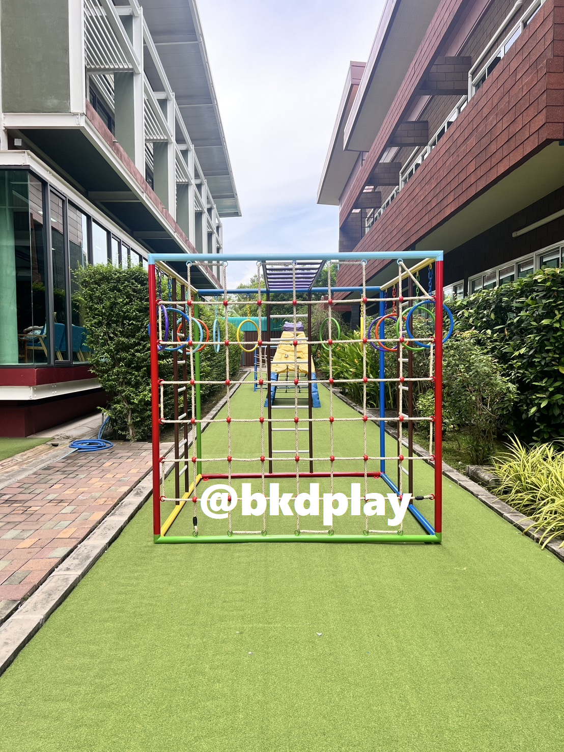 ชุดลูกเต๋า ปีนป่ายรวมA พร้อมบาร์โหน บาร์ไต่ ปีนป่ายเชือก เครื่องเล่นสนามเหล็ก เครื่องเล่นสนามกลางแจ้ง OutdoorPlayground