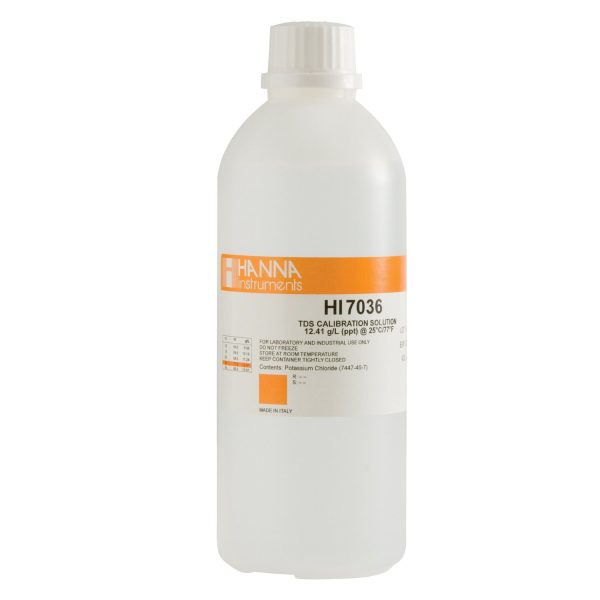 น้ำยา TDS Solution 12.41 ppt ขนาด 500ml ยี่ห้อ Hanna