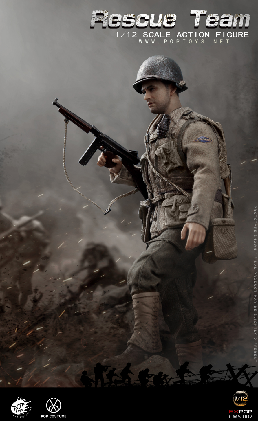 [สั่งจอง] POPTOYS 1/12 CMS002 WWII US Rescue Squad Captain