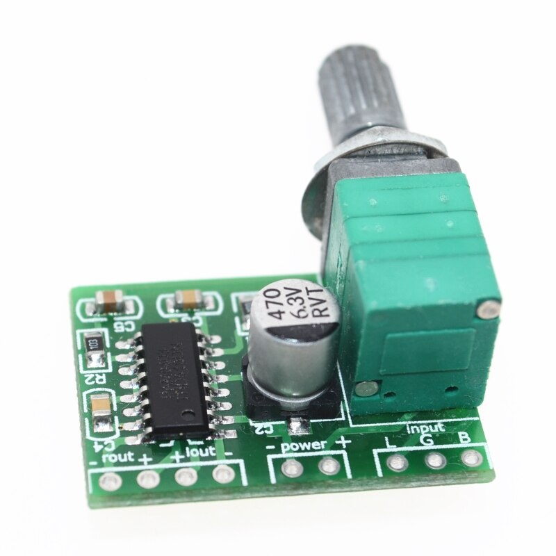 โมดูลขยายเสียง แบบสเตอริโอ 3W X 2 PAM8403 mini 5V digital small power amplifier board with switch potentiometer