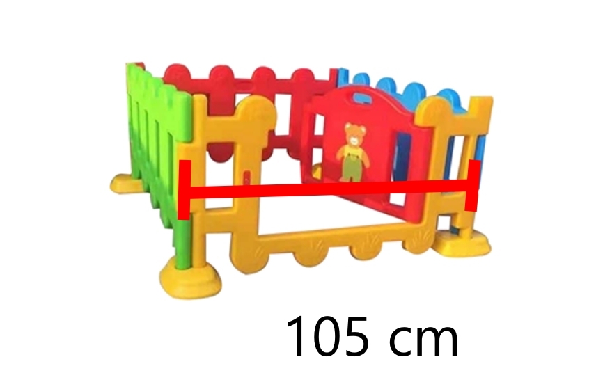 รั้วกั้นเด็กมีประตู หลากสี , คอกกั้นเด็ก, เว้นระยะห่าง แบ่งโซนพื้นที่ บ่อบอล พร้อมส่ง