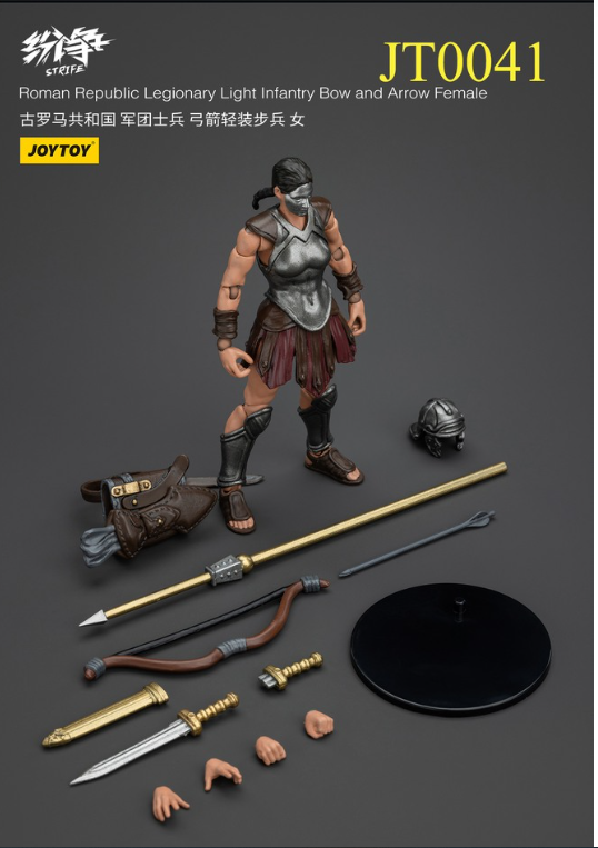 [พร้อมส่ง] "Joy toy 1/18 : Roman Republic - Legionary Light Infantry --- - JT0041 : Bow and Arrow Female"