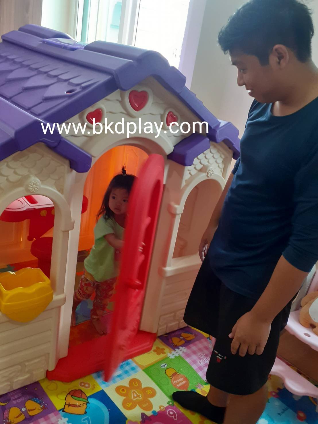 ส่งฟรี! บ้านเจ้าหญิงสีขาวม่วง บ้านของเล่น ,บ้านเด็ก ,บ้านพลาสติกของเล่นเด็ก,พร้อมส่ง