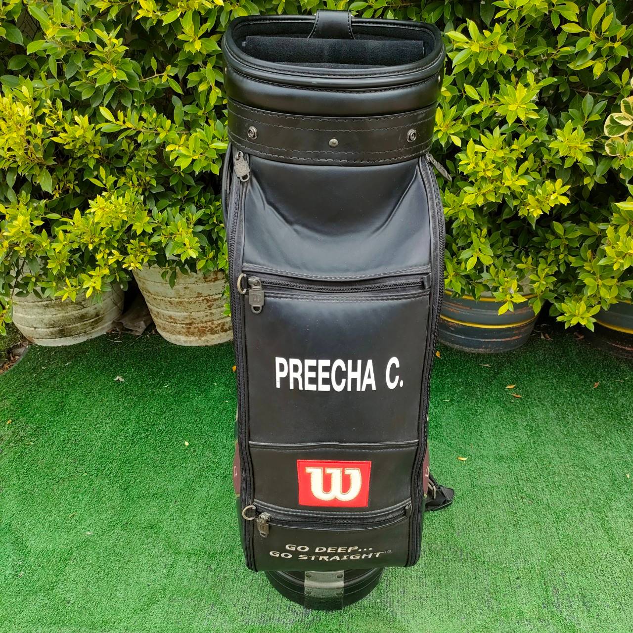 ถุงกอล์ฟ WILSON DEEP RED มือสอง ถุง TOUR สภาพสวย พร้อมใช้ ใบใหญ่ เป็นถุงแข่งของ โปร WILSON มือสอง ของแท้ BY NakaraLuxurious
