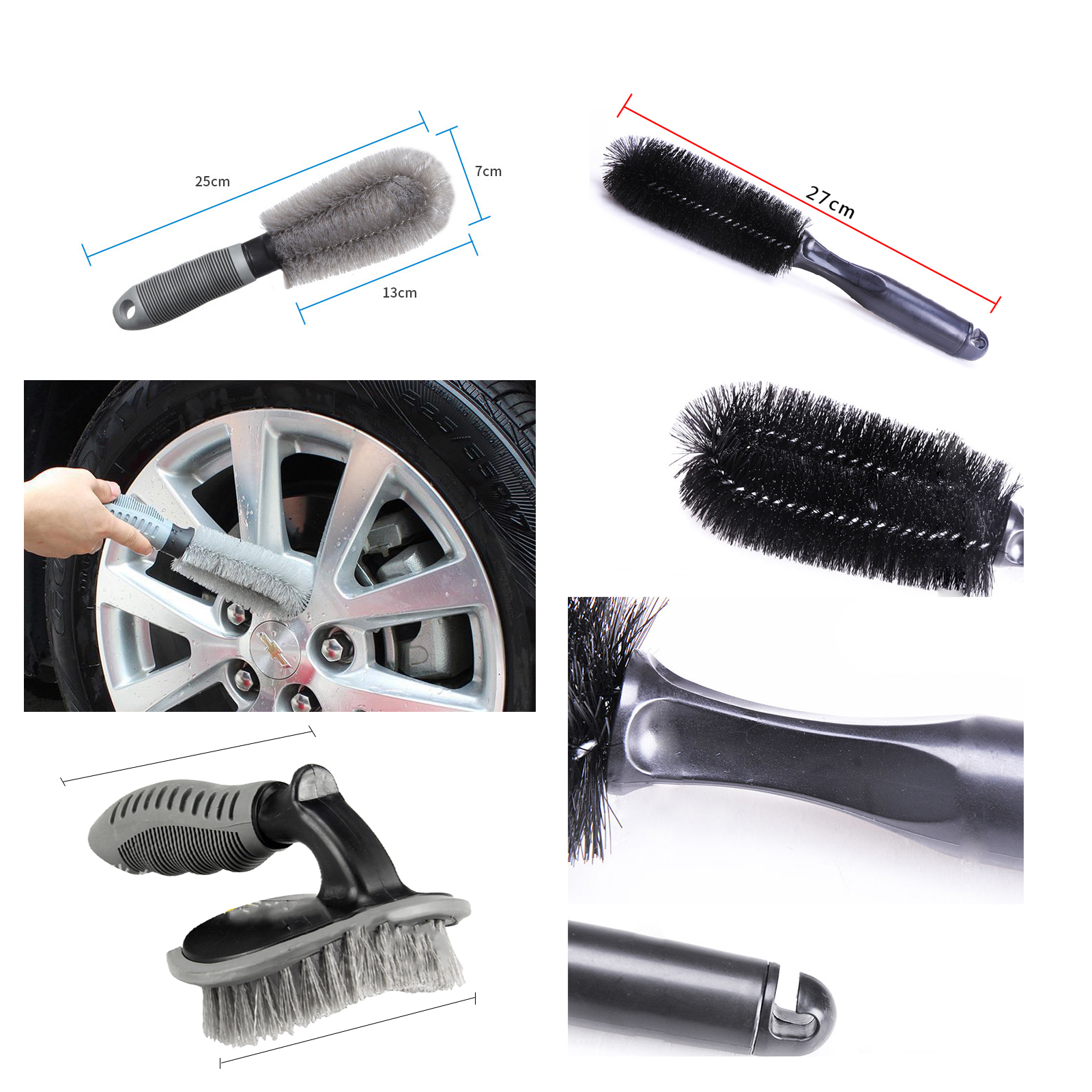 แปรงขัดล้อรถ มี 2แบบให้เลือก ใช้ได้ทั้งรถยนต์ รถจักรยานยนต์ คุณภาพดี ดีไซน์สวย