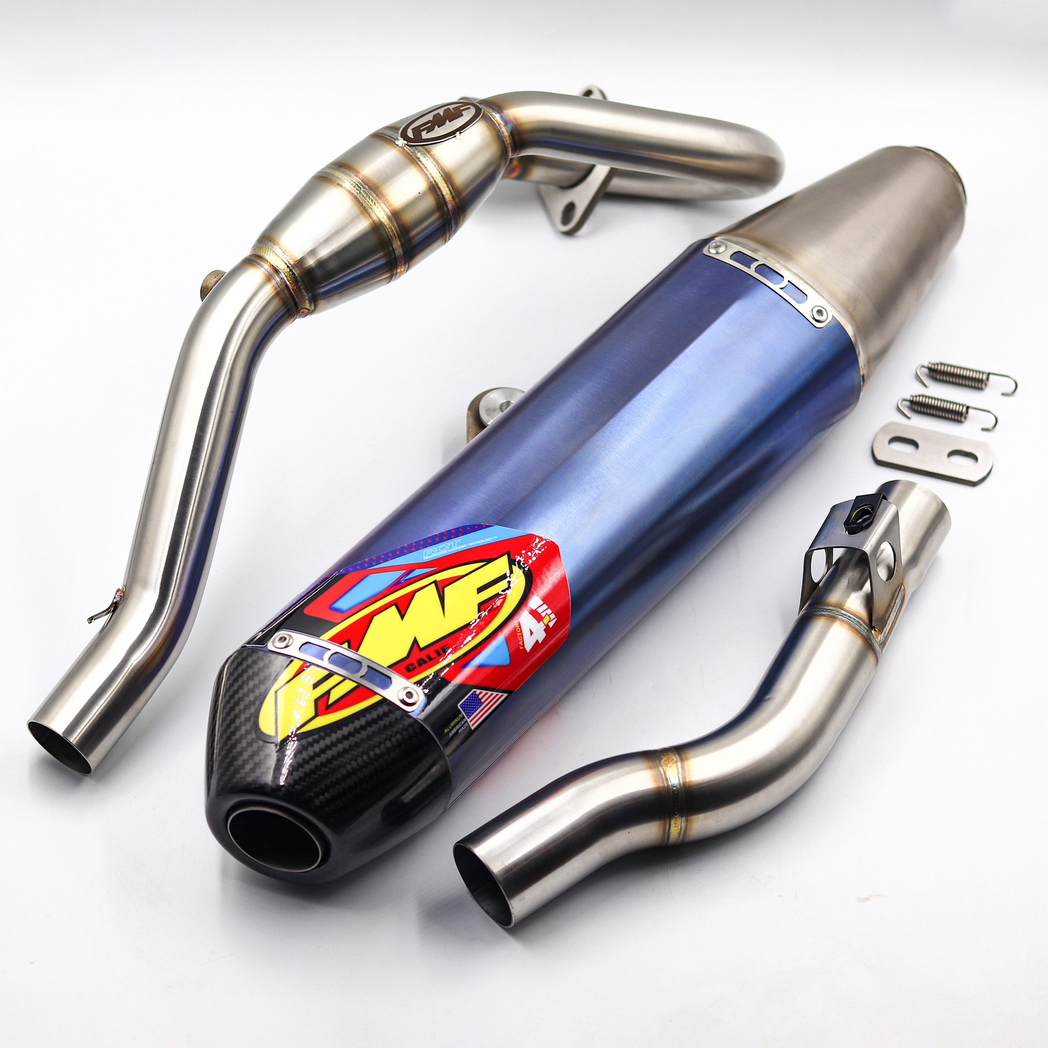 FMF ปลายไทเทเนี่ยม คอสแตนเลส CRF300L/Rally (ปลายยาว)