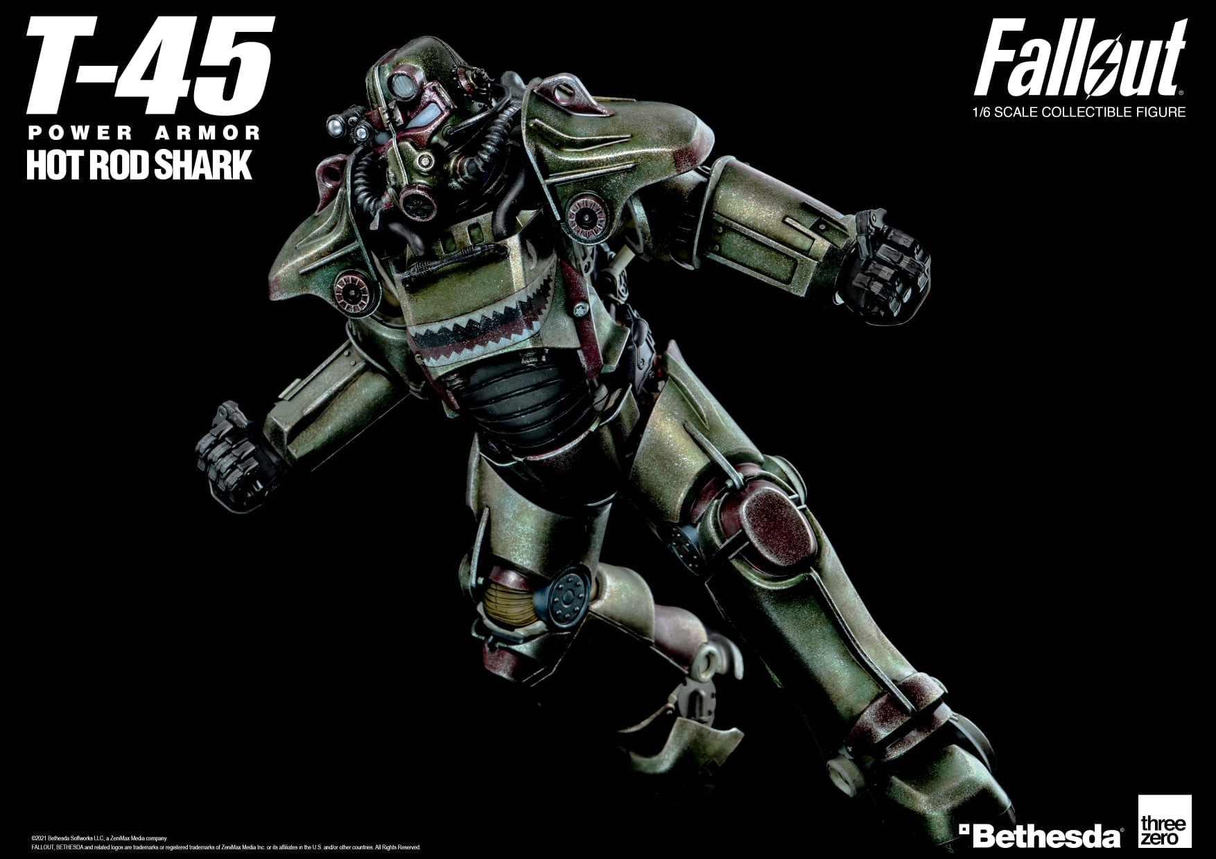 [สั่งจอง]threeZero x Fall out 1/6 : T‐45 Hot Rod Shark Armor Pack