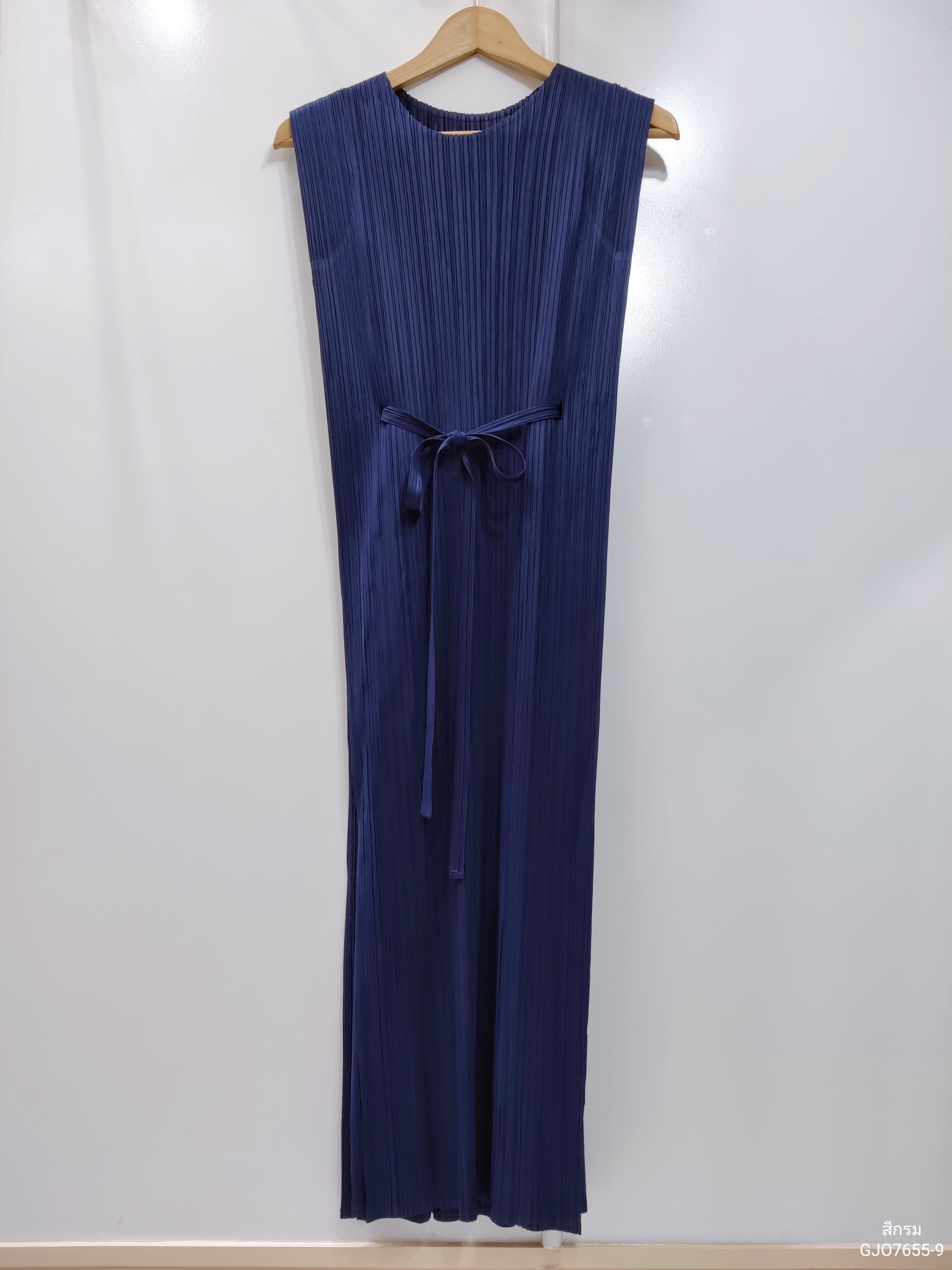 2MUAY รุ่น GJO7655 SIMPLE BOW TIE PLEATED DRESS เดรสผู้หญิง เดรสพลีทคุณภาพ 15สี FREE SIZE