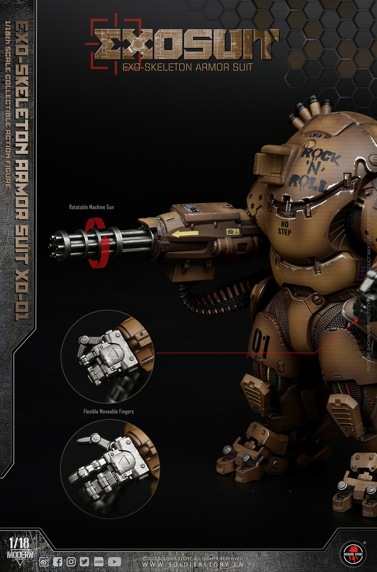 [พร้อมส่ง]SoldierStory SSE001 1/18 : EXO-Skeleton Armor Suit XO-01 Collectible Action Figure