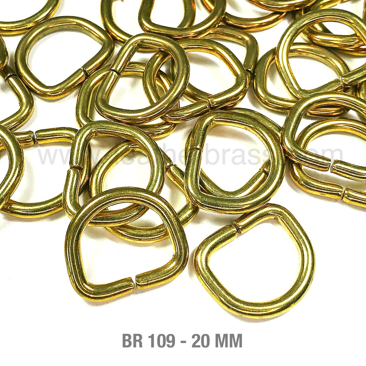 BR109 ห่วงตัวดีชนิดลวด ห่วงทองเหลือง ห่วงกระเป๋า ห่วง D *ราคาต่อชิ้น*อะไหล่กระเป๋า