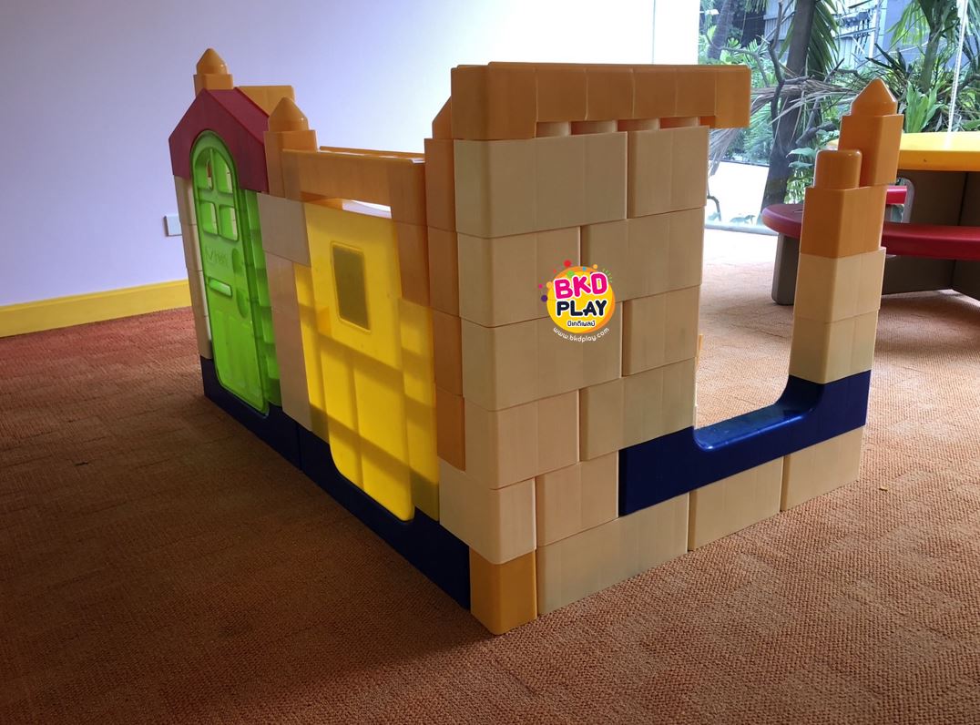 0741 Big Block บล็อกยักษ์ต่อสร้างบ้าน สีพาสเทล ขนาดใหญ่ 75 ชิ้น มีแถมเพิ่มอีก , พลาสติกหนาอย่างดี พร้อมส่ง มีจำกัด ราคาโรงงาน