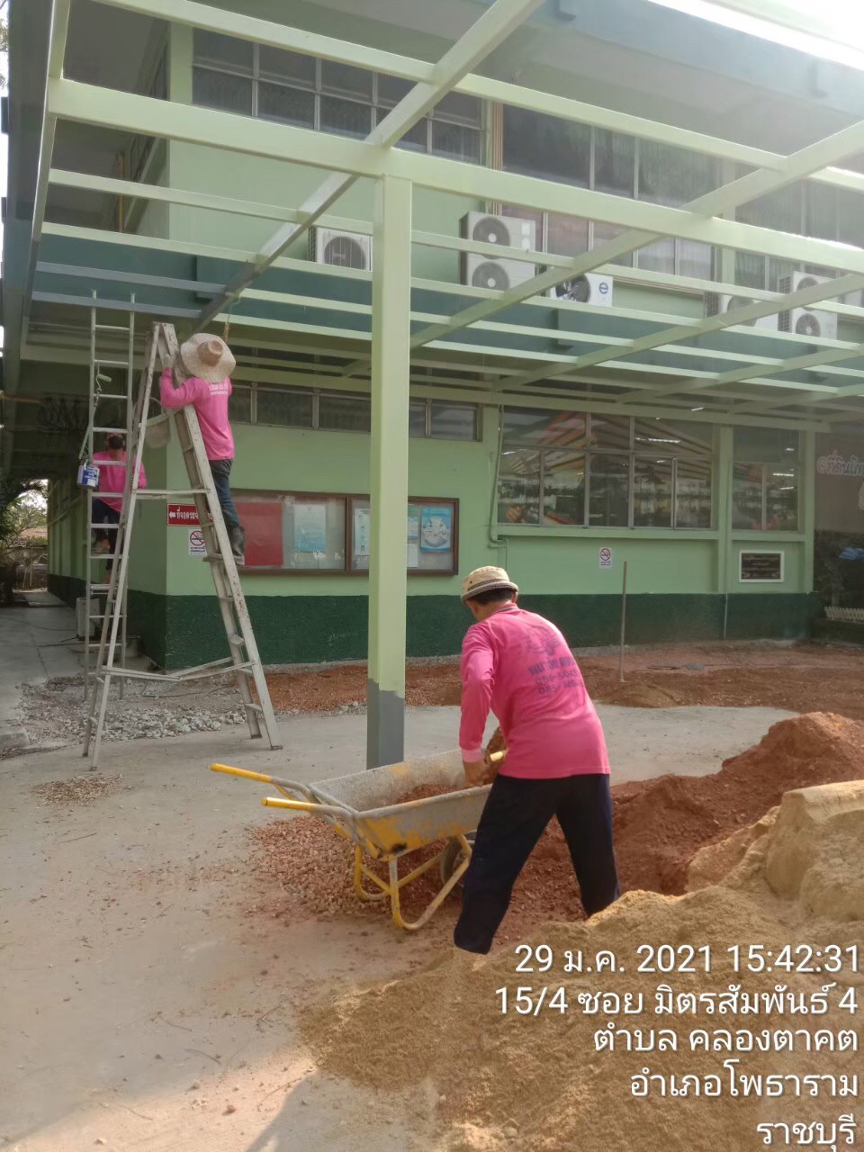 สร้างหลังคา&ทางเดินกรมที่ดิน สาขาโพธาราม(ราชบุรี)