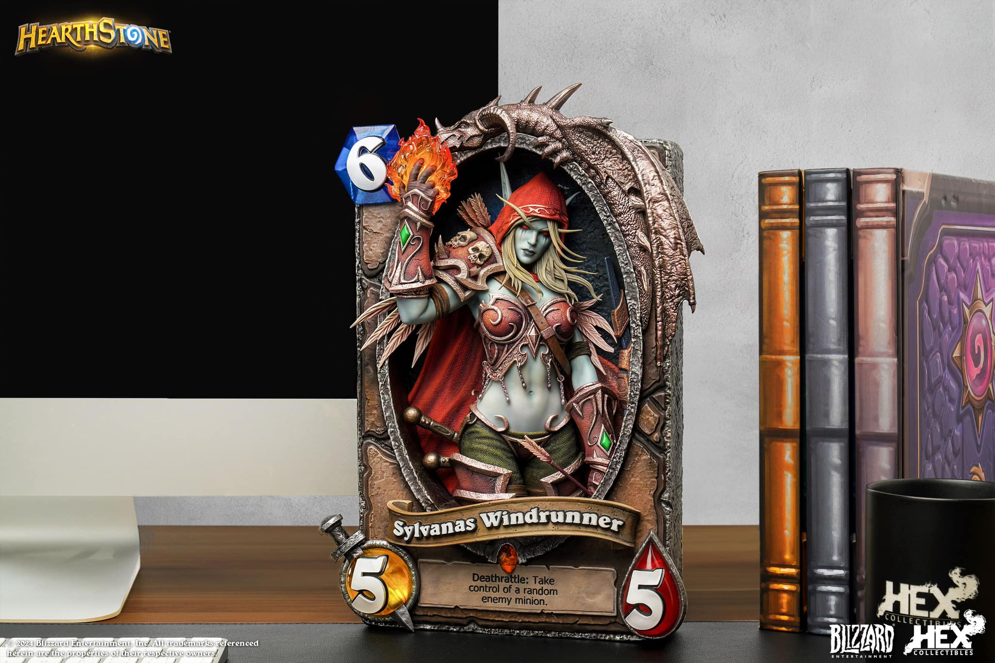 [สั่งจอง] HEX Collectibles : Blizzard Hearthstone 10th Aniversary Sylvanas Windrunner 3D Art Frame