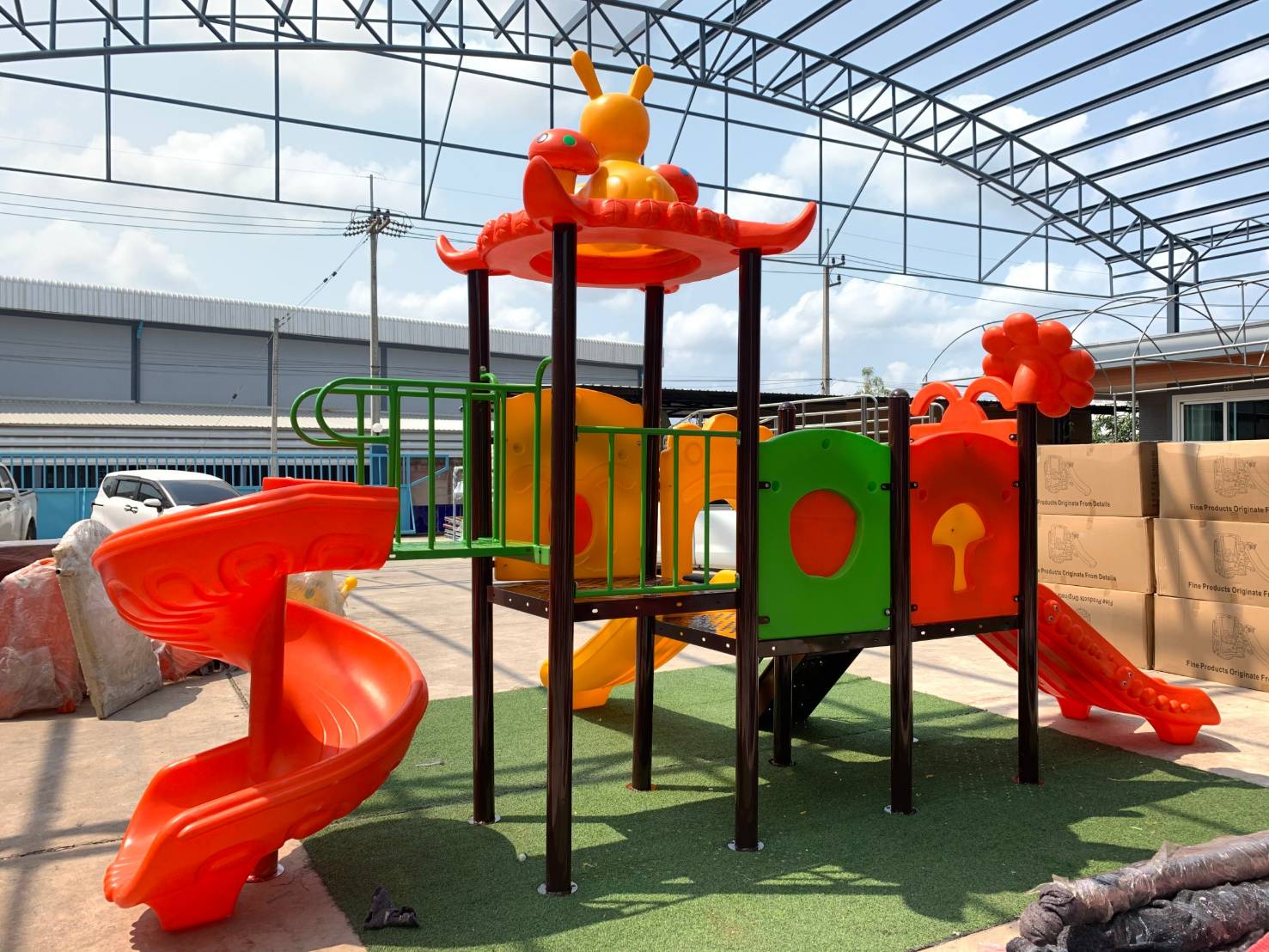 เครื่องเล่นสนามกลางแจ้ง,ชุดกระต่ายซุปเปอร์สไลด์, ครุภัณฑ์สนามเด็กเล่น, สพฐ,โครงการโรงเรียนประชารัฐ ศูนย์พัฒนาเด็กเล็ก playground,สไลเดอร์,ของเล่นเสริมพัฒนาการ,เครื่องเล่นสนาม, สนามเด็กเล่น