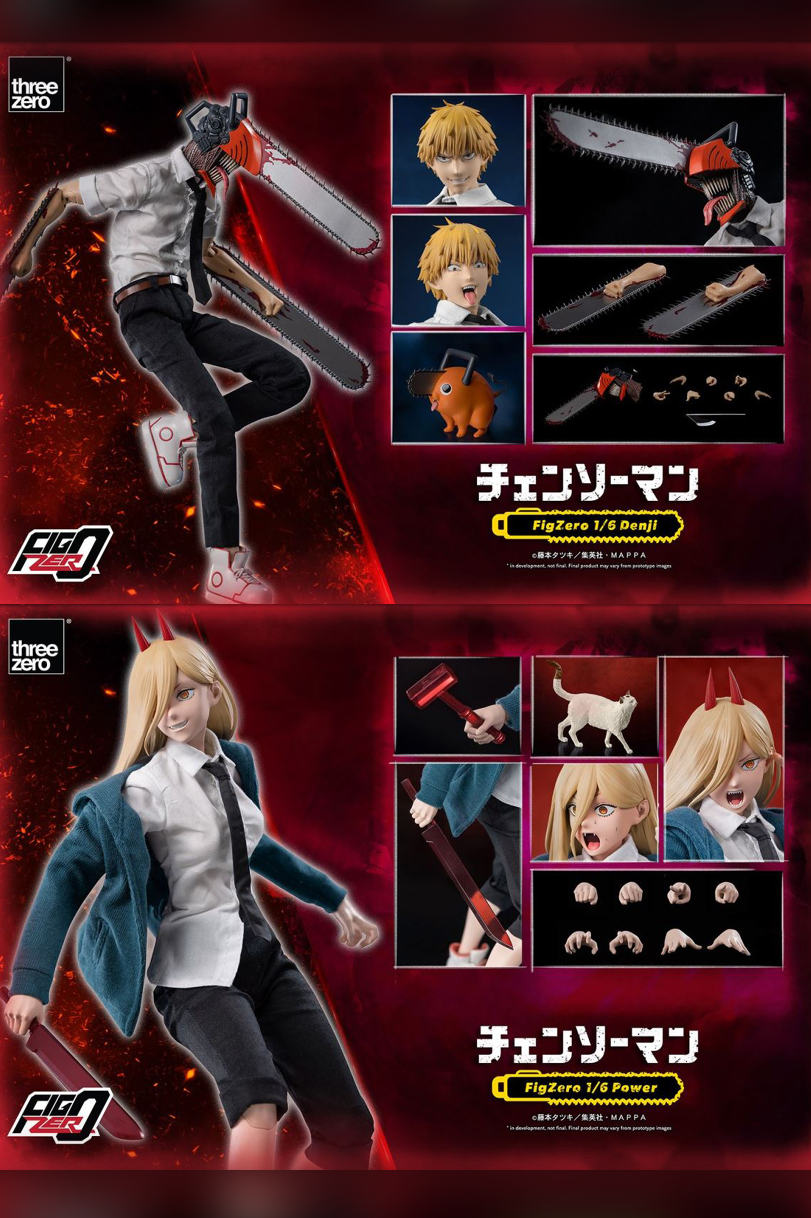 [สั่งจอง] Threezero 1/6 : Chainsaw Man - Denji & Power