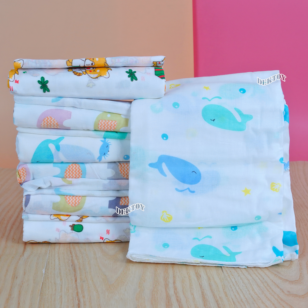 Litelhome ผ้าอ้อมเด็ก ผ้าอ้อมสาลู 28 นิ้ว 12 ผืน