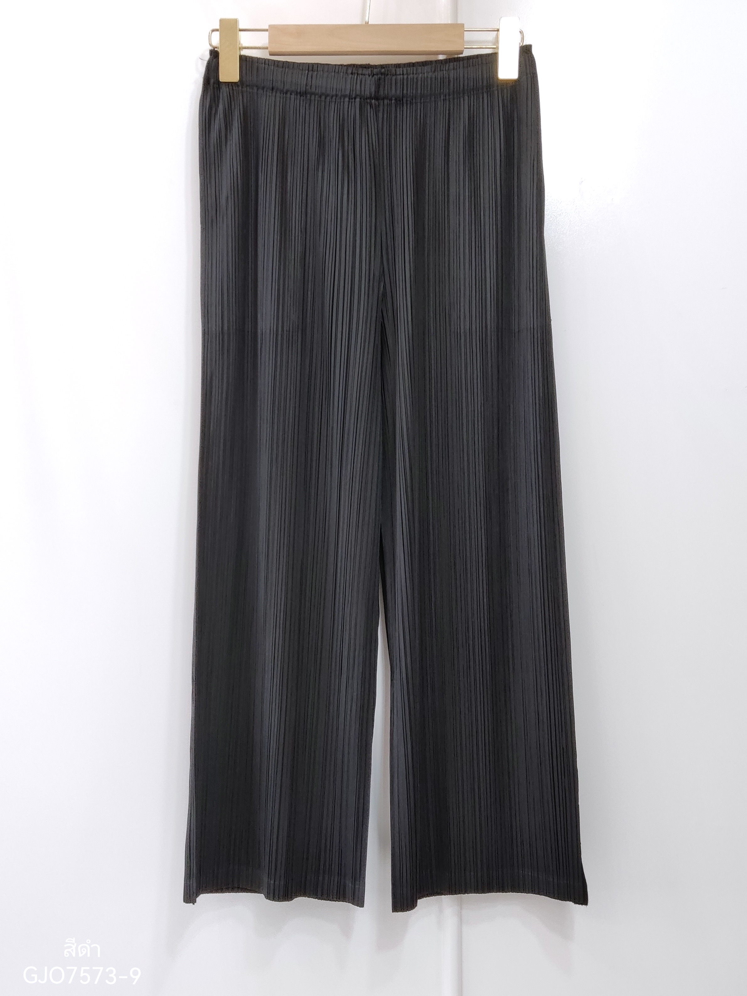 ยาว34นิ้ว! 2MUAY BASIC รุ่น GJO7573 กางเกงอัดพลีทคุณภาพ STRAIGHT PLEAT PANT 12สี FREE SIZE