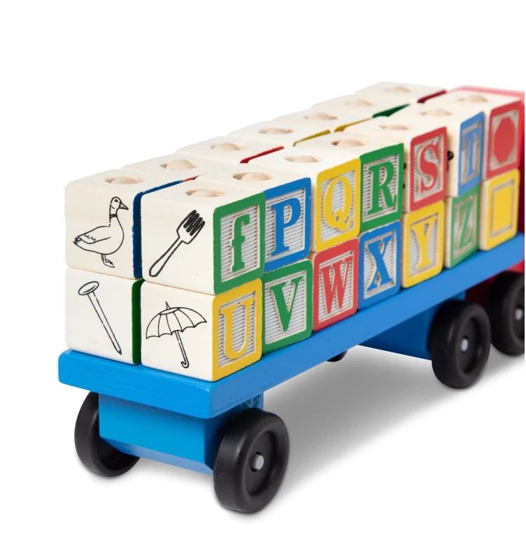 รถบล๊อกไม้ A-Z มีทั้งอักษณเล็กและอักษรใหญ่ Melissa & Doug Alphabet Truck รุ่น5175 ของเล่นเสริมพัฒนาการเด็ก