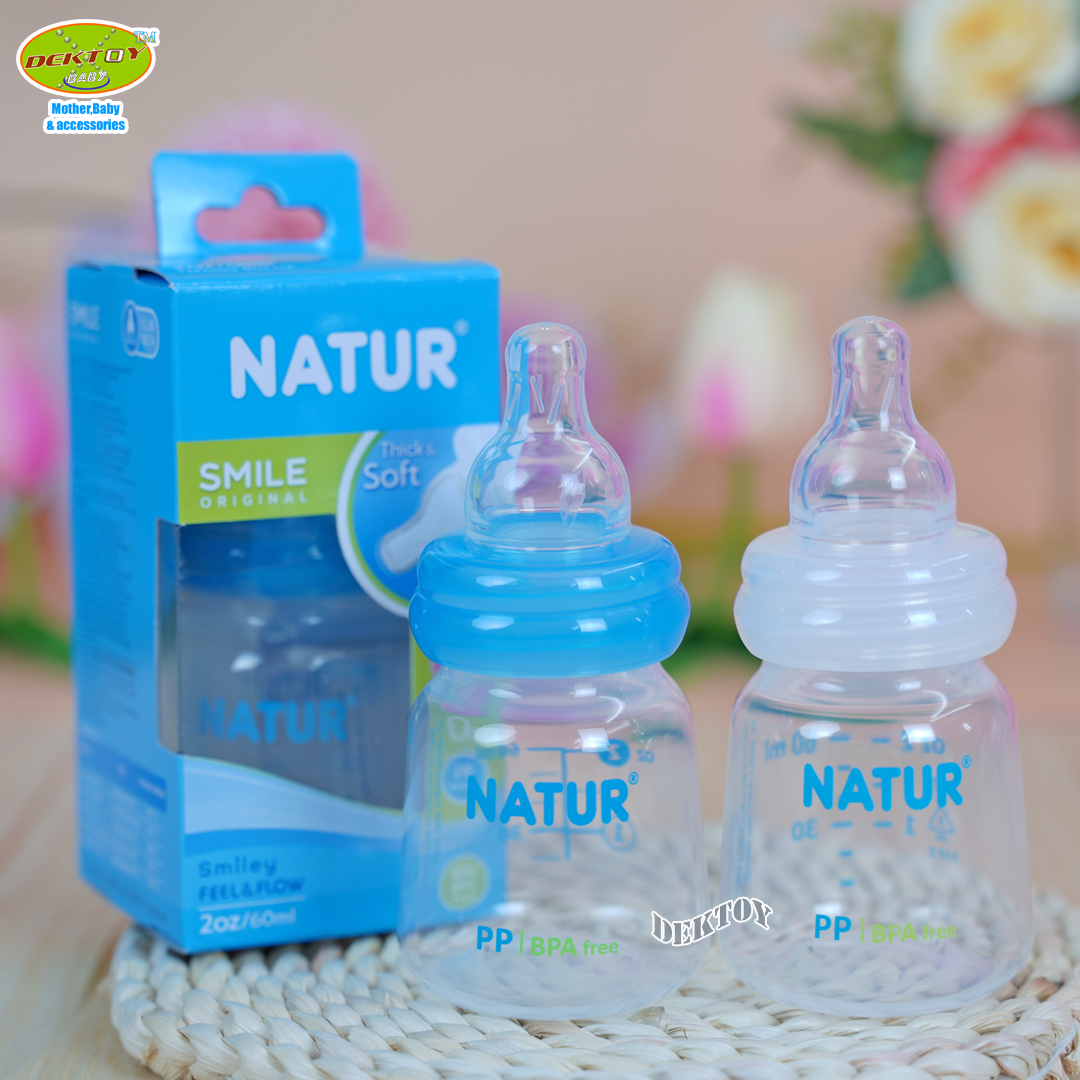 1 ขวด Natur เนเจอร์ ขวดนมเนเจอร์สไมล์ออริจินัล 2 ออนซ์ 80007