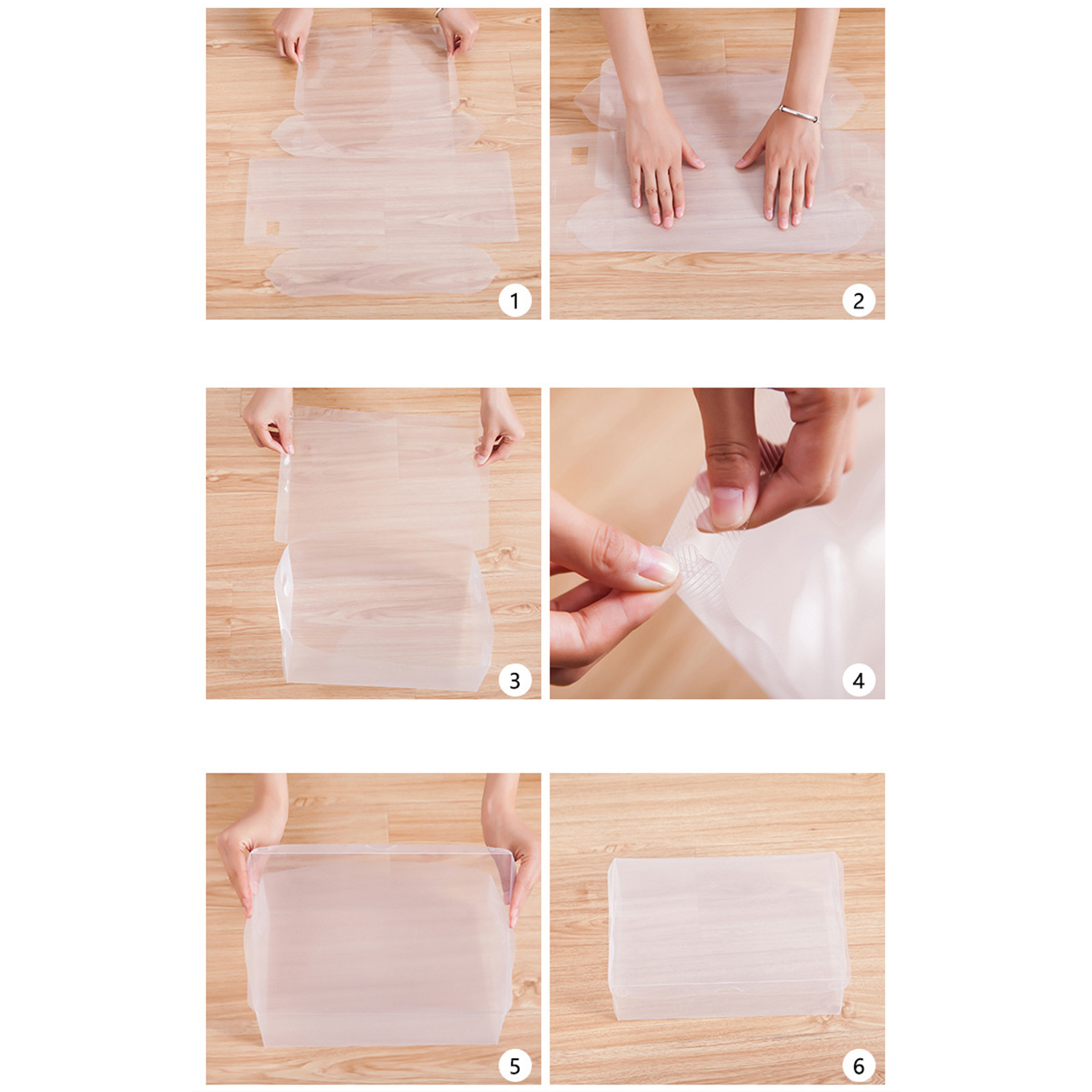 🔥Sale ลดราคา🔥 กล่องใส่รองเท้า มี2รุ่น กล่องพับ / ฝาเปิด พลาสติกคุณภาพ กล่องDIY กล่องประกอบ ดีไซน์สวยงาม