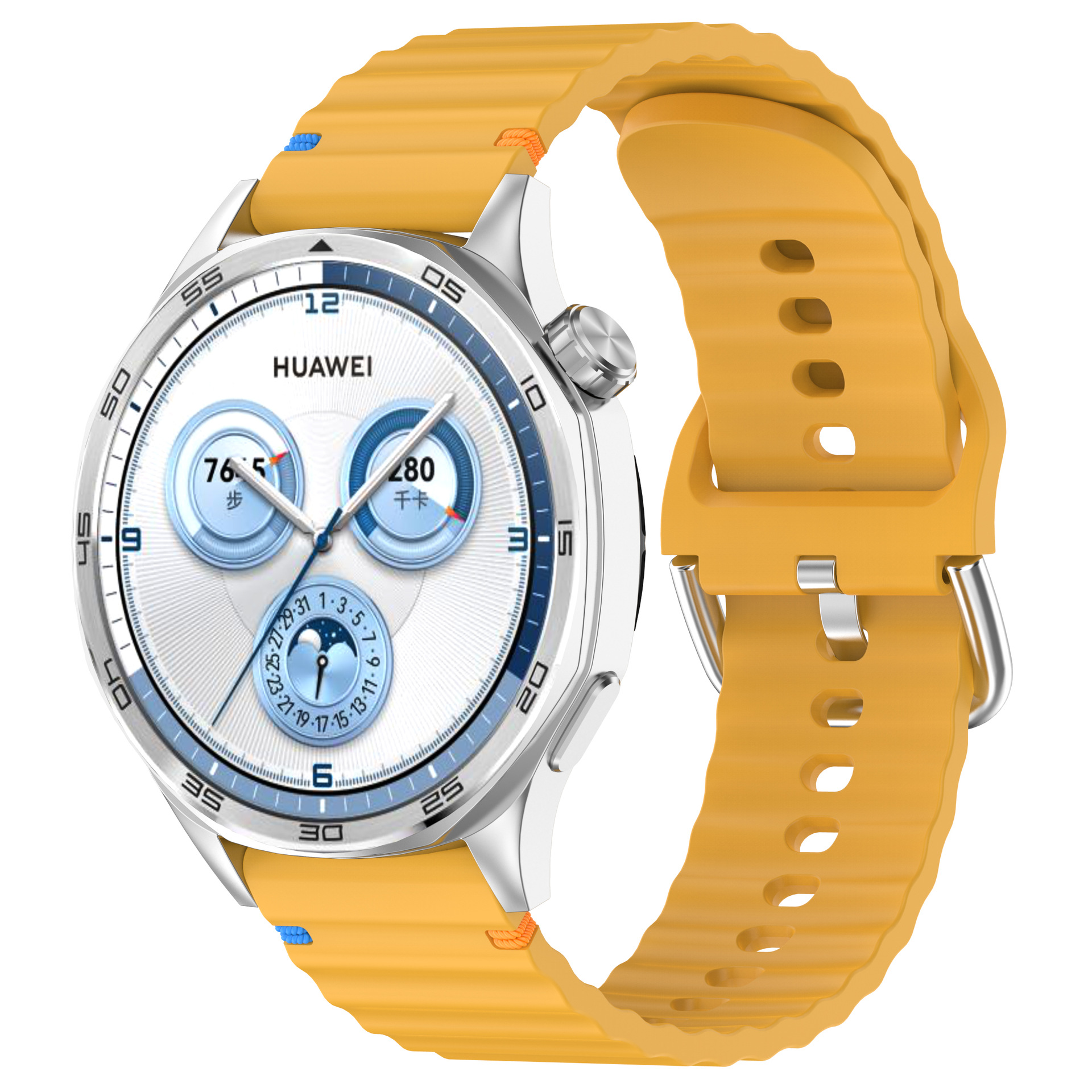 Shopdodi ASFE สายนาฬิกา 22mm ซิลิโคน สำหรับ Huawei Watch GT5, Xiaomi Watch S4 Smart watch Straps