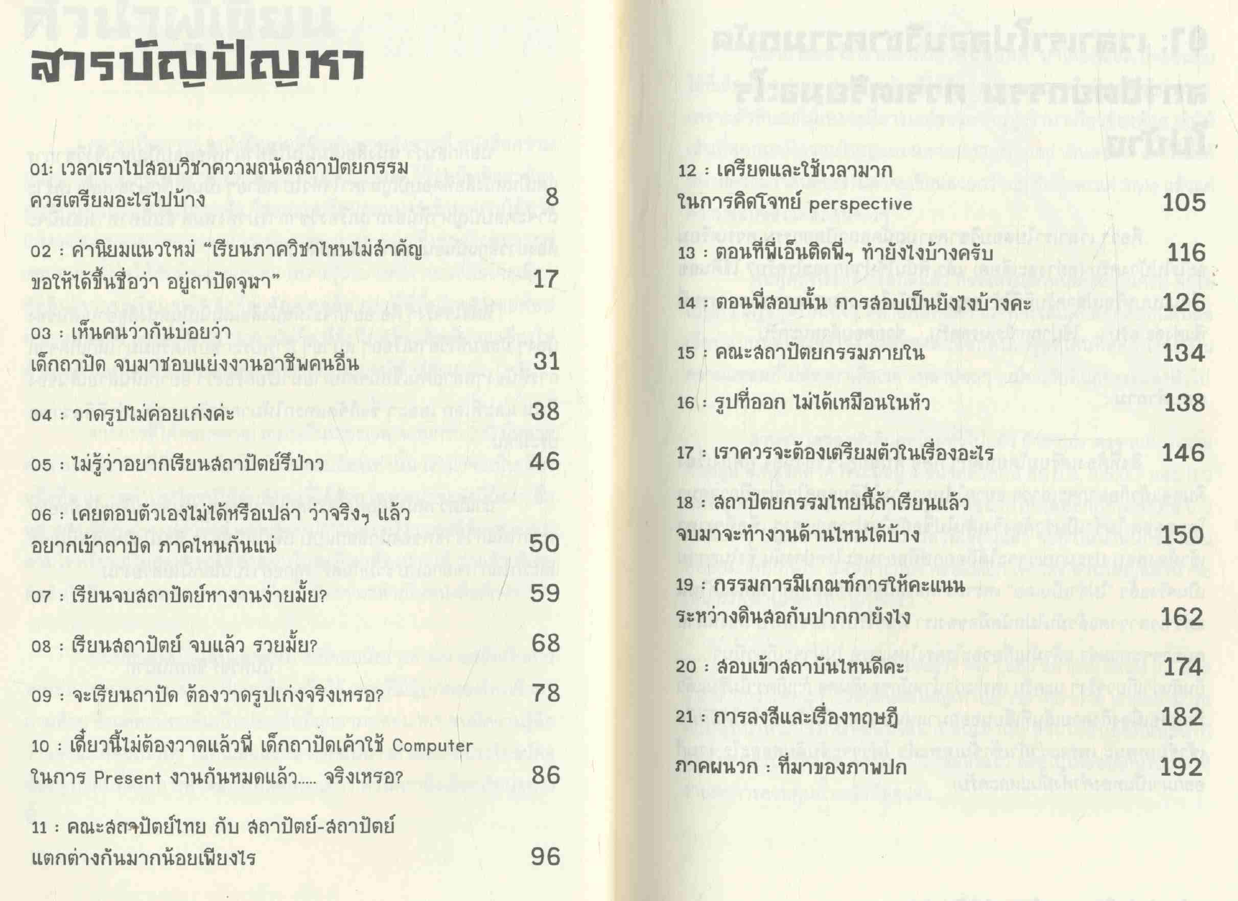 คำถามยอดฮิต ความถนัดทางสถาปัตยกรรม