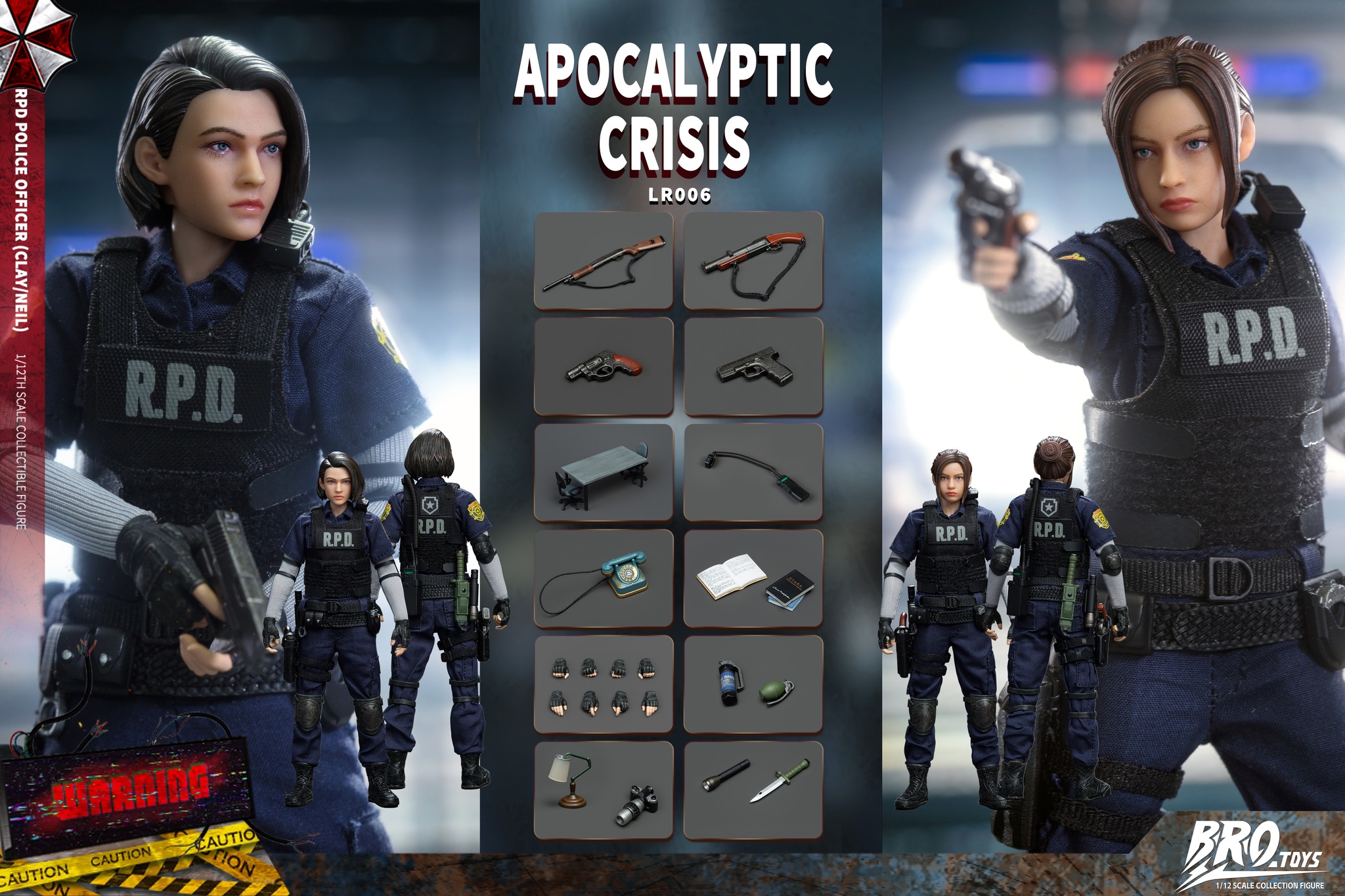 [สั่งจอง]Doomsday Crisis RPD Police Officer Suit（แพ็คคู่ Clay/neil)1/12