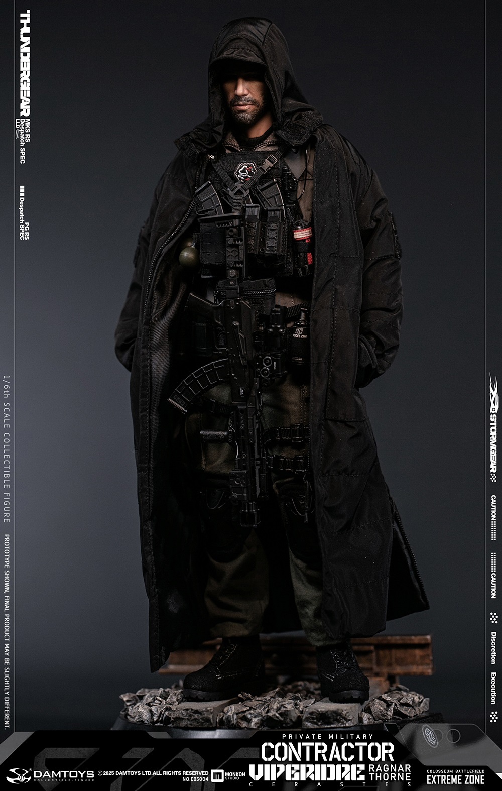 [สั่งจอง] DAMTOYS EBS004 1/6 : EXTREME ZONE PMC “VIPERIDAE CERASTES”RAGNAR THORNE Collectible Figure Specifications