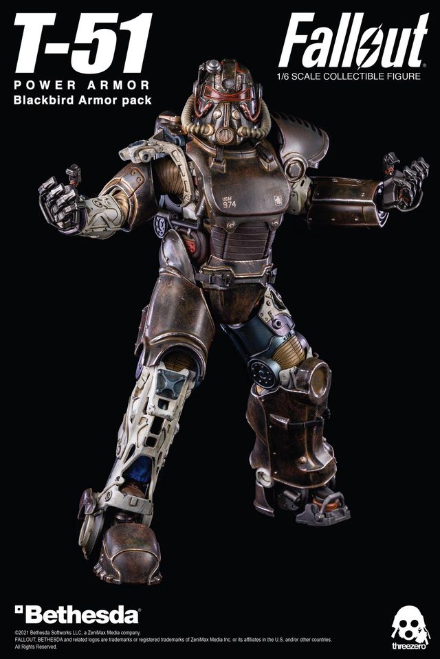 [สั่งจอง]ThreeZero X Bethesda 3Z0179 1/6 scale Fallout : T51 blackbird armor pack