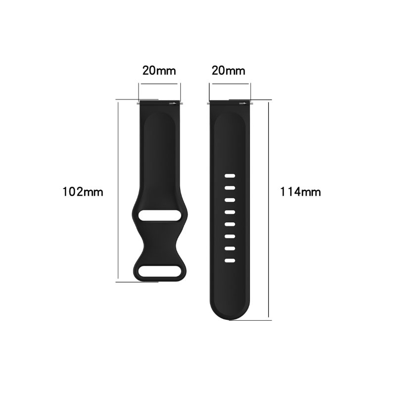 Shopdodi BSFB สายนาฬิกา 20mm ซิลิโคน Samsung Watch 7, Watch 5/ Garmin Vivoactive 5, Venu SQ2 Straps