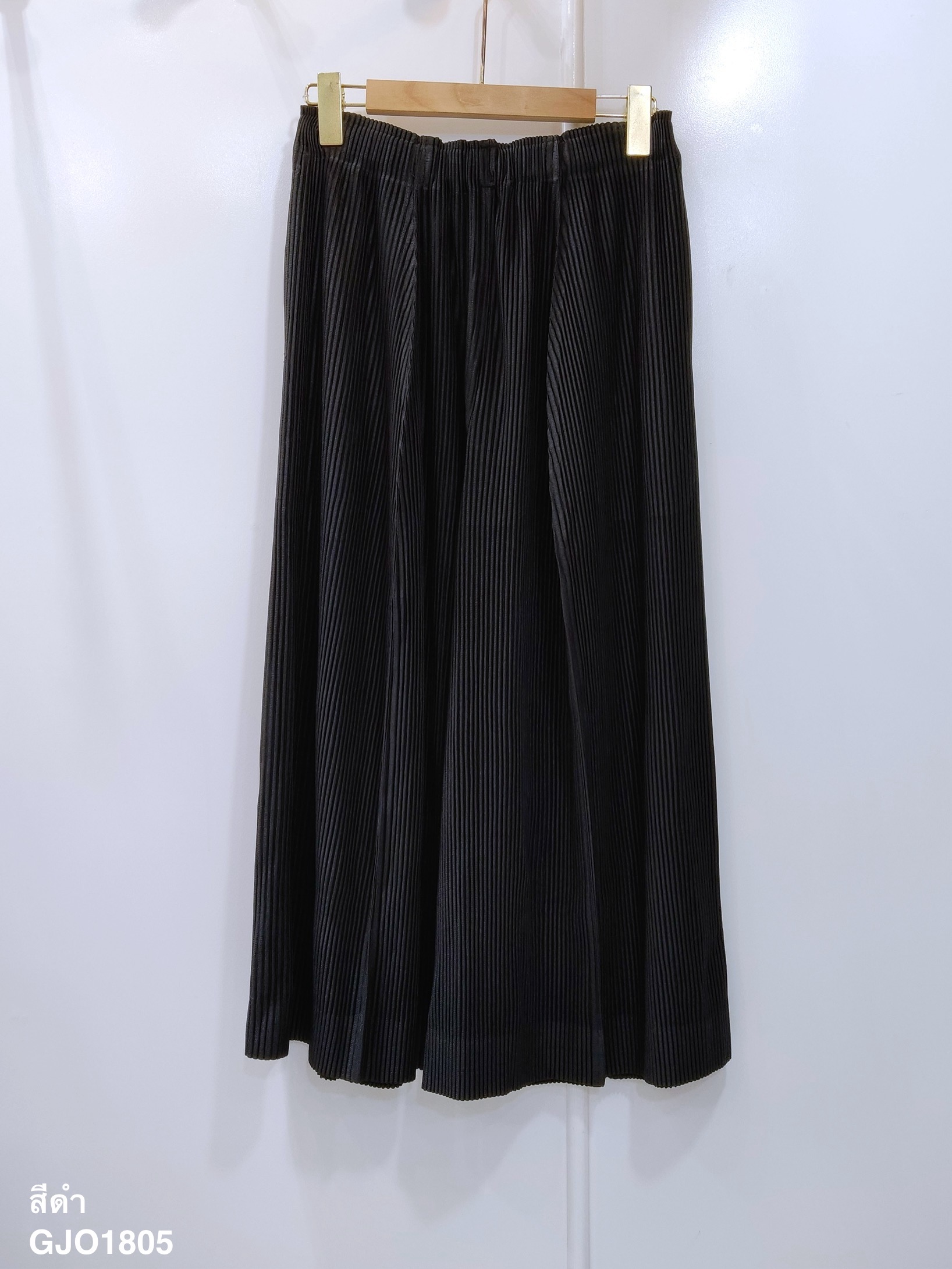 ยาว 32 นิ้ว 2MUAY รุ่น GJO1805 กางเกงพลีทคุณภาพ THICK WIDE LEG PLEATED PANTS 9 สี FREE SIZE