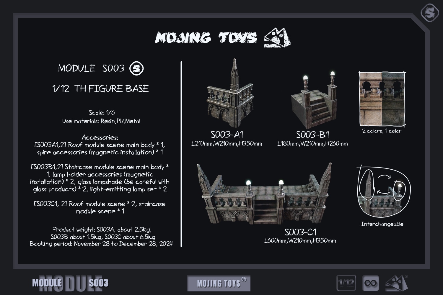[สั่งจอง]mOjingToys 1/12 : Modular Series Modular Diorama