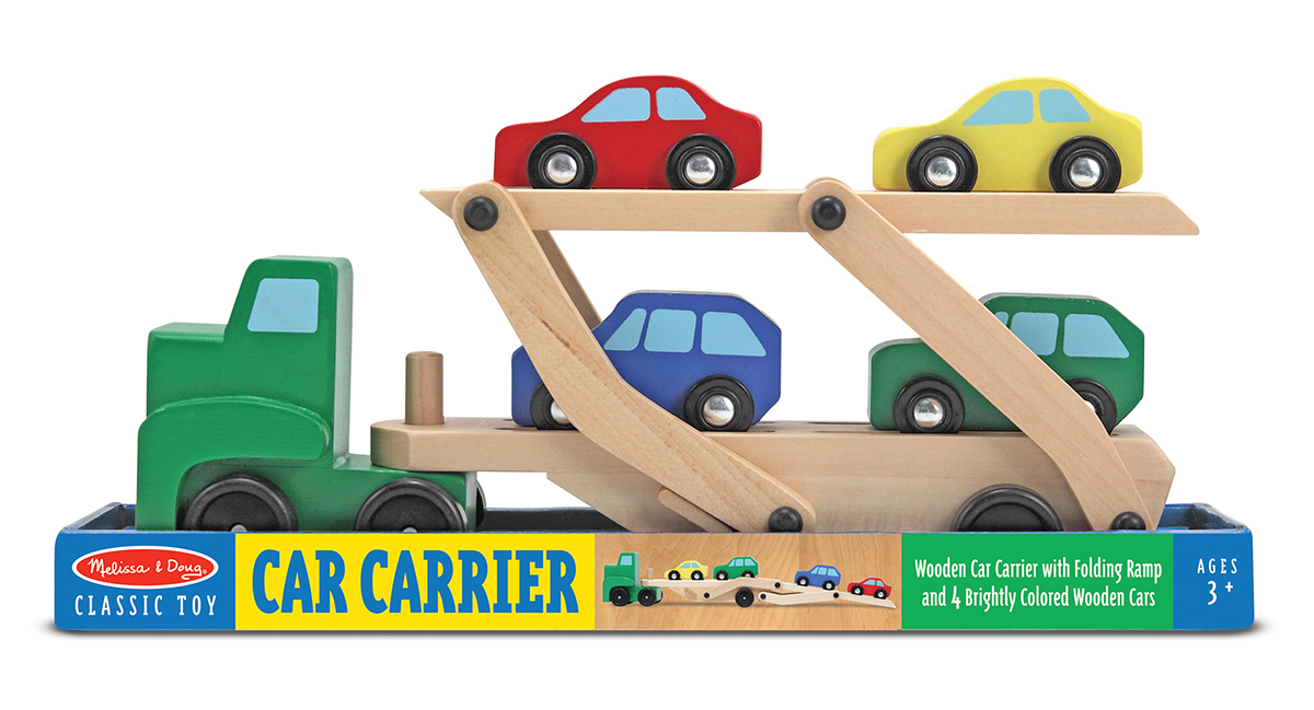 ชุดรถยกแบบโยกขึ้นโยกลง ส่งเสริมการเล่นสวมบทบาท เสริมพัฒนาการ Car Carrier Melissa&Doug, ของเล่นเสริมพัฒนาการ, ของเล่น