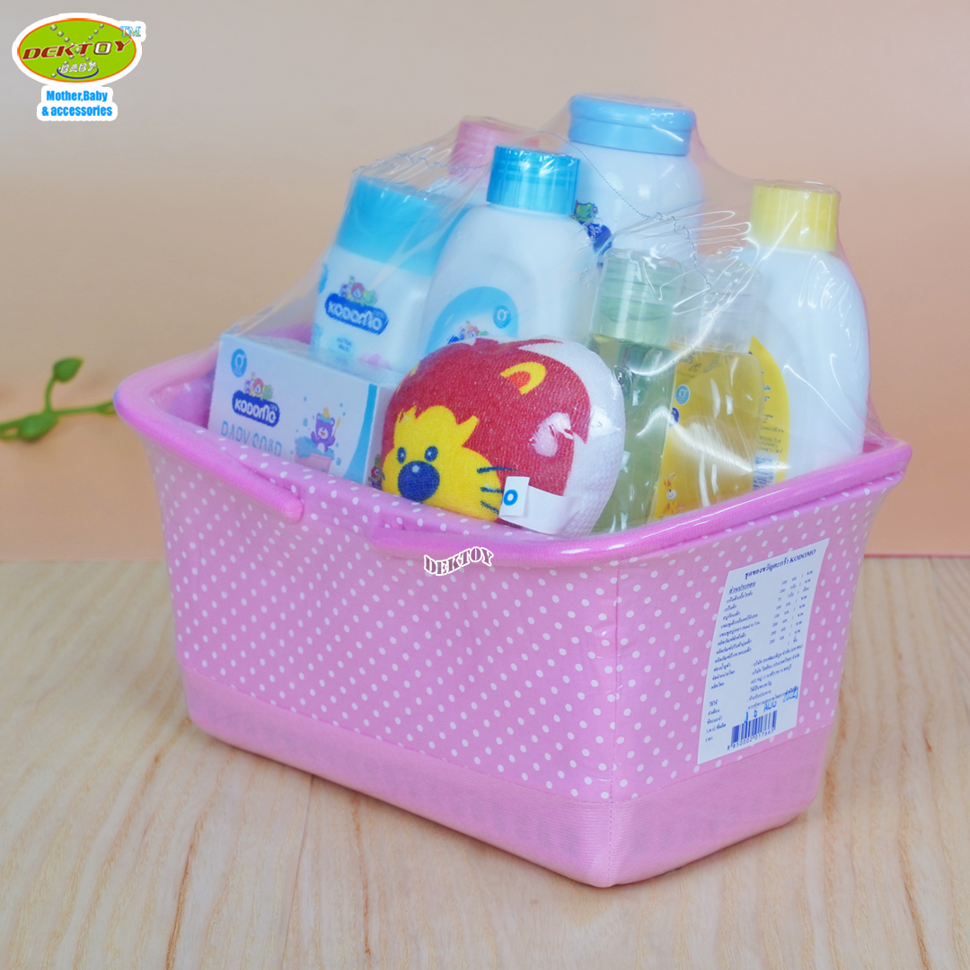 Kodomo โคโดโมะ ชุดของขวัญตะกร้า เซ็ทเยี่ยมคลอด สำหรับเด็กแรกเกิด 9 ชิ้น