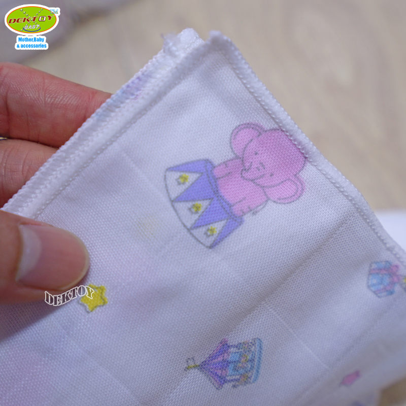 Pureen เพียวรีน ผ้าอ้อมคอตตอนเพียวรีนพิมพ์กระจาย Cotton USA 2 ชั้นไซส์ 29 x 29 นิ้ว แพ็ค 6 ผืน