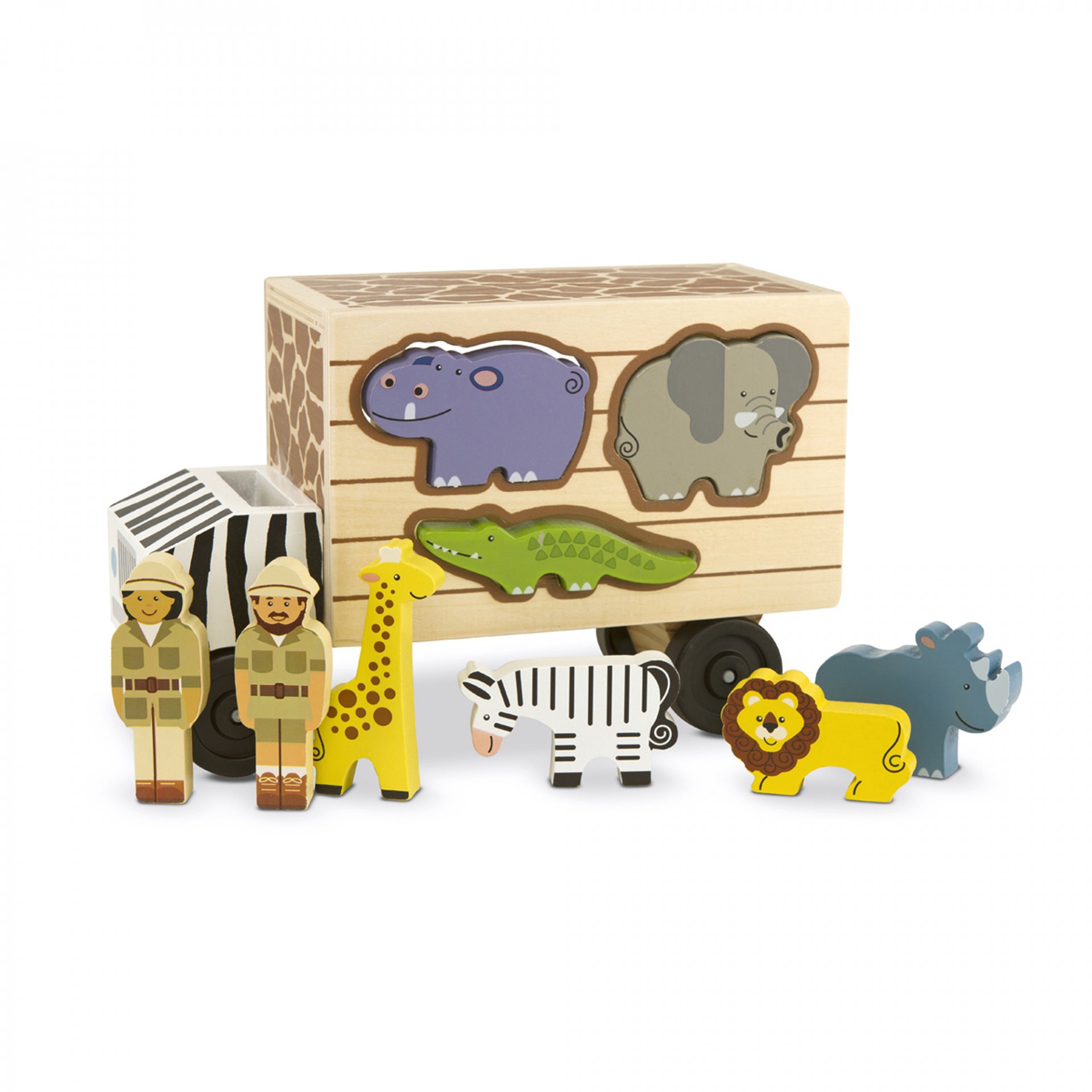 บล็อกหยอดรูปสัตว์ Melissa & Doug Animal Rescue Shape Sorting Truck รุ่น 5180 ของเล่นเสริมพัฒนาการเด็ก