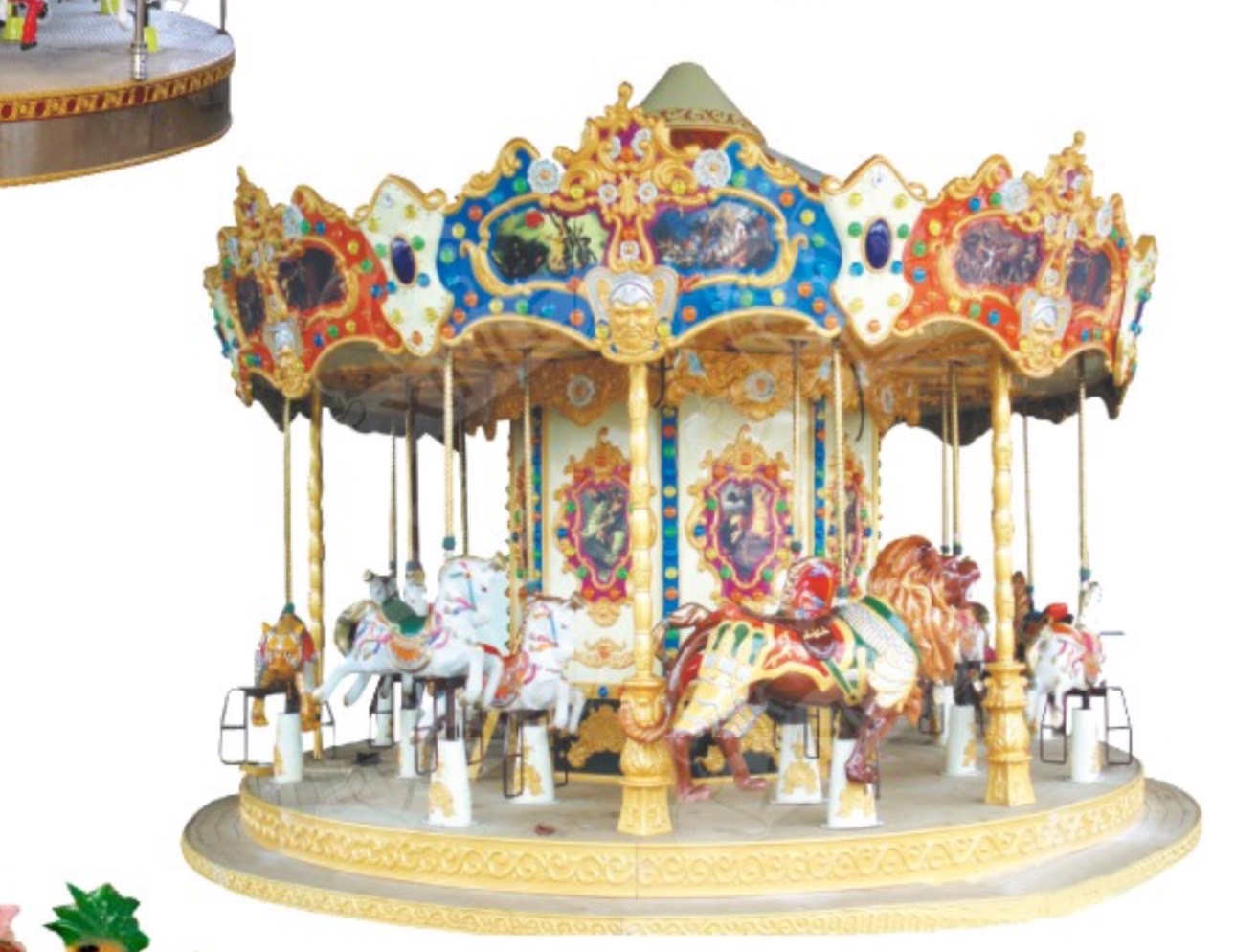 ม้าหมุนงานวัด ม้าหมุนในห้าง ขนาดใหญ่ มากกว่า10ที่นั่ง สั่งผลิตและนำเข้าจากต่างประเทศ เครื่องเล่นสนามกลางแจ้ง ในร่ม สำเนา