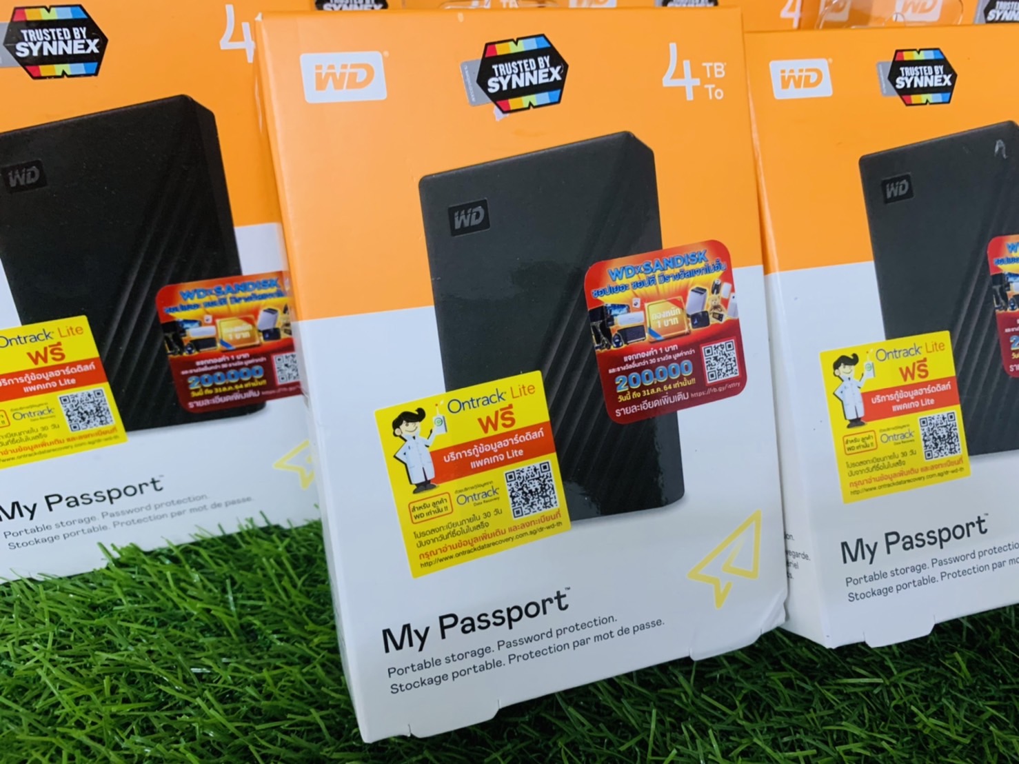 WD External Harddisk 4TB ฮาร์ดดิสก์แบบพกพา รุ่น NEW My Passport ,4 TB, USB 3.0 External HDD 2.5" ของใหม่