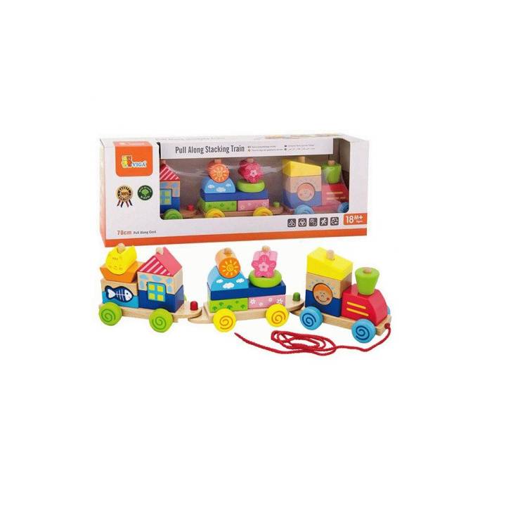 บล็อกไม้ออกแบบรถไฟ ของเล่นไม้, ของเล่นเสริมพัฒนาการ, ของเล่นเด็กอนุบาล, สื่อการสอนเด็กอนุบาล พร้อมส่ง