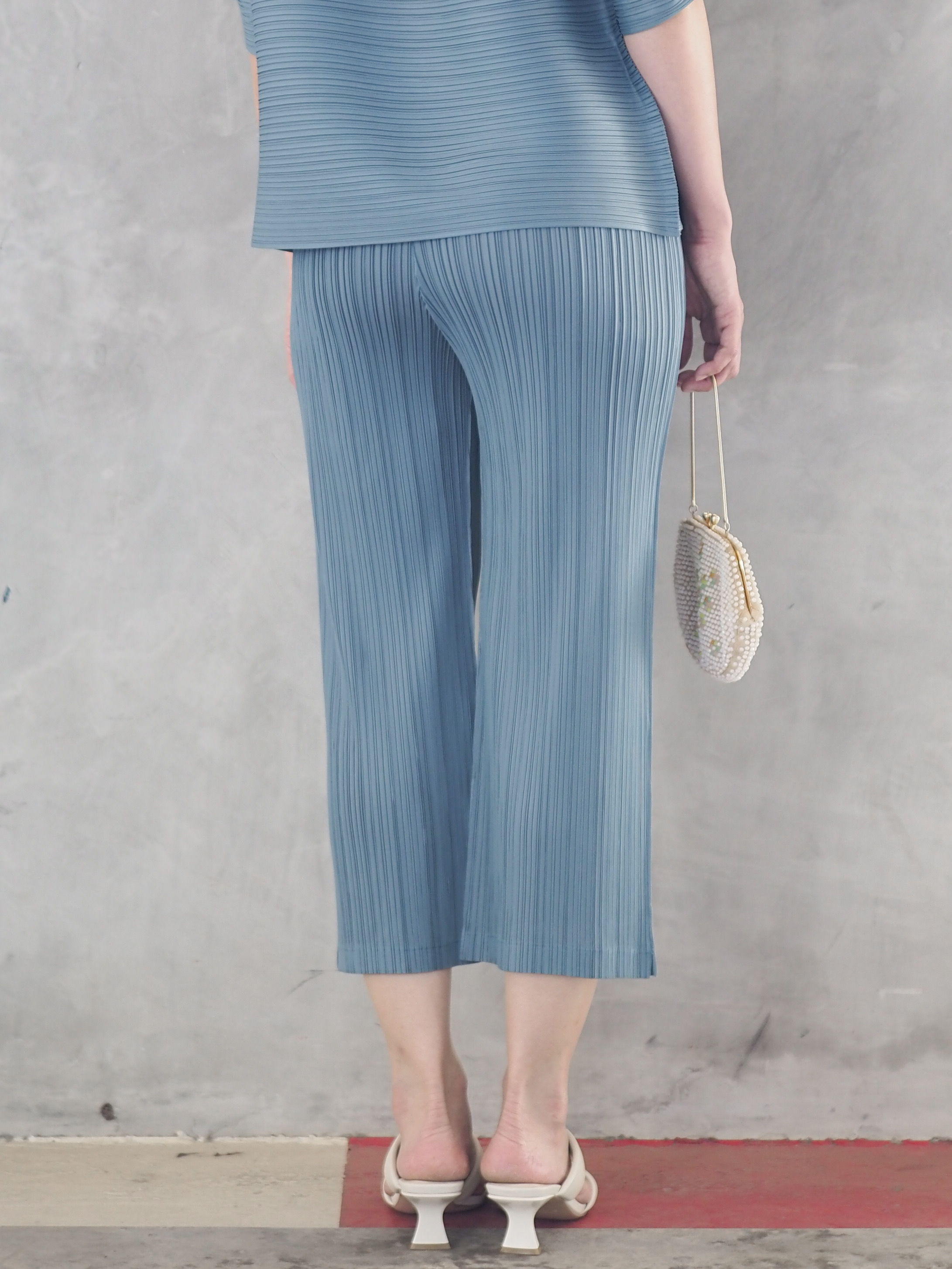 ยาว34นิ้ว! 2MUAY รุ่น GJO7573-9 กางเกงอัดพลีทคุณภาพ STRAIGHT LEG PLEATED PANT 7 สี FREE SIZE