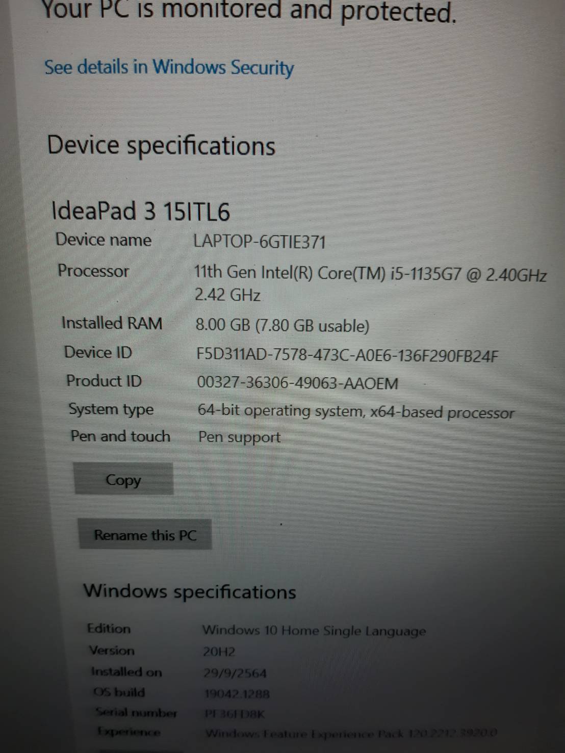 Lenovo Notebook IdeaPad Slim5i-15ITL05-82FG00M3TA Grey