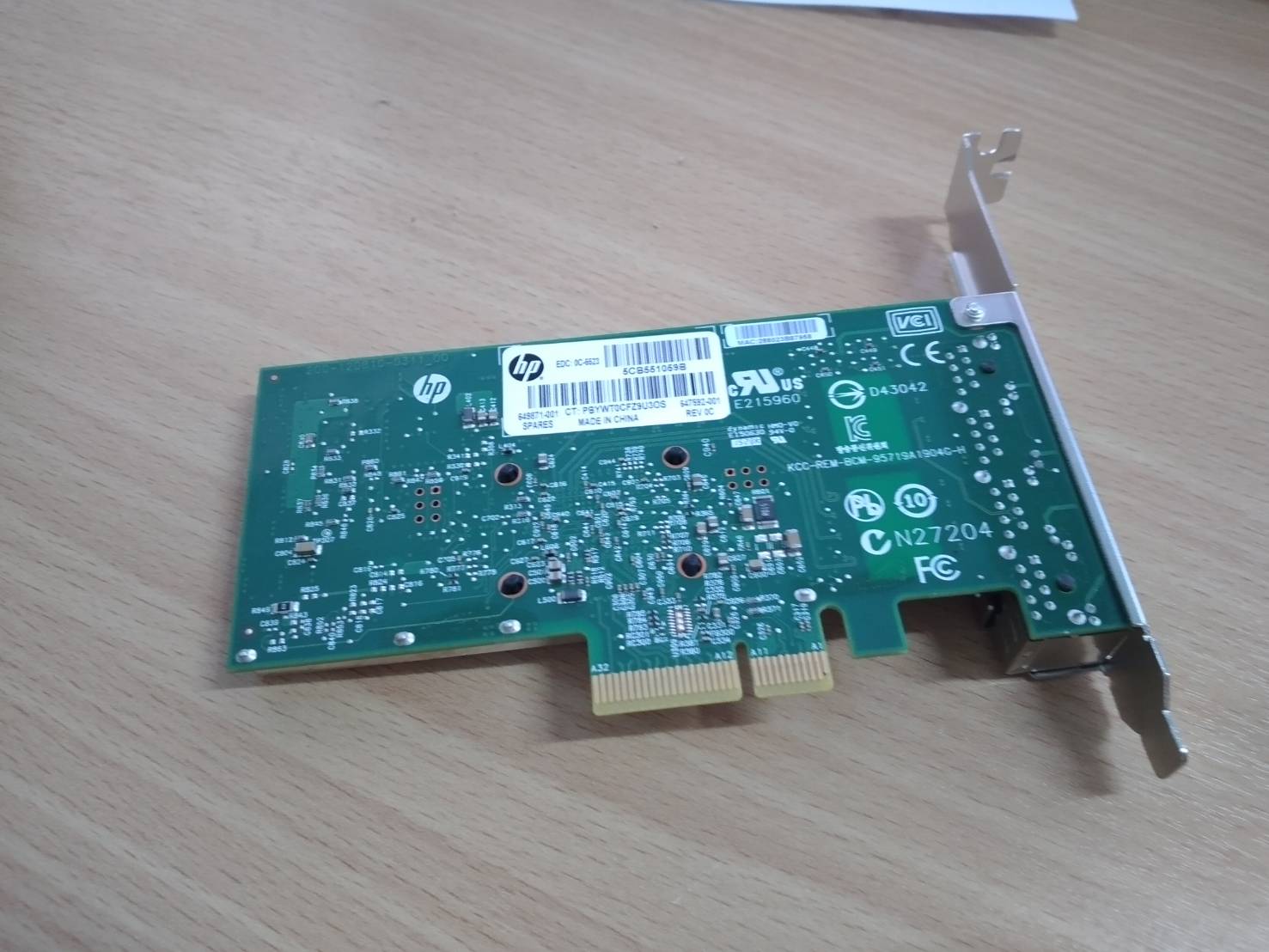 HP 331T PCIE 649871-001 ETHERNET 1GB 4-PORT ADAPTER 647592-001