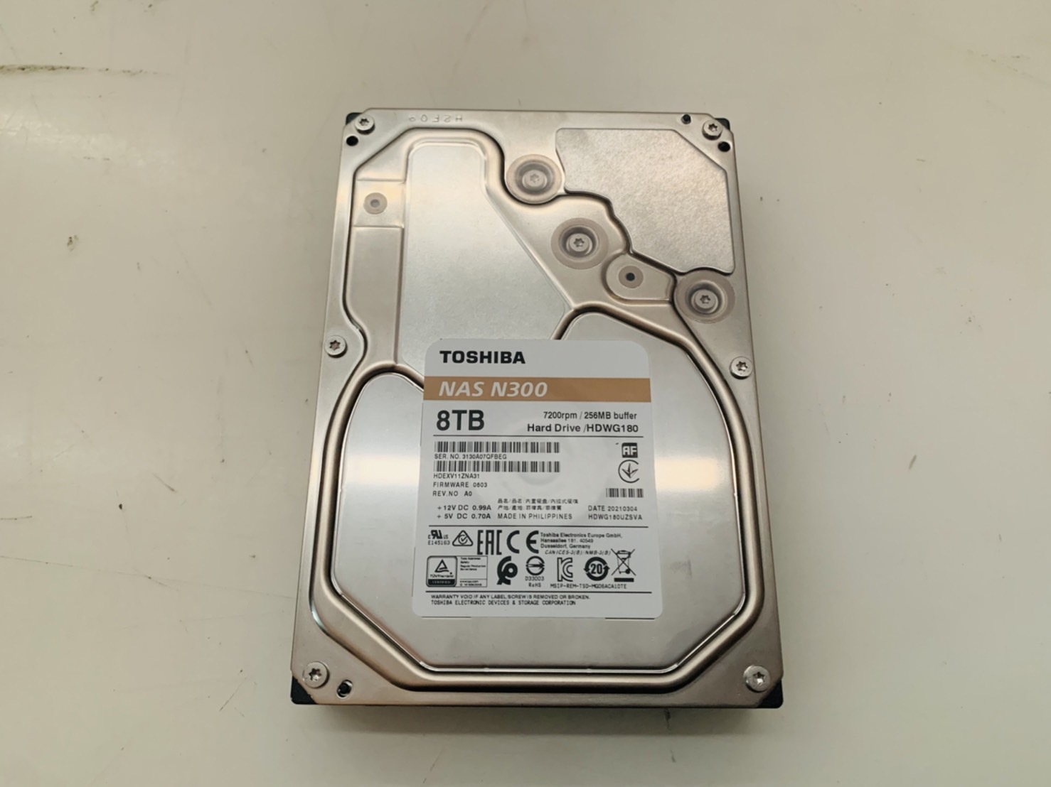 ฮาร์ดดิสก์ Toshiba nas N300 8TB SATA 3.5 6Gbps 7200RPM"