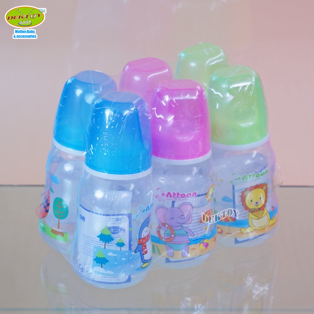 Attoon แอทตูนขวดนมราคาถูก สำหรับเด็กแรกเกิด4ออนซ์แพ็ค6ขวด
