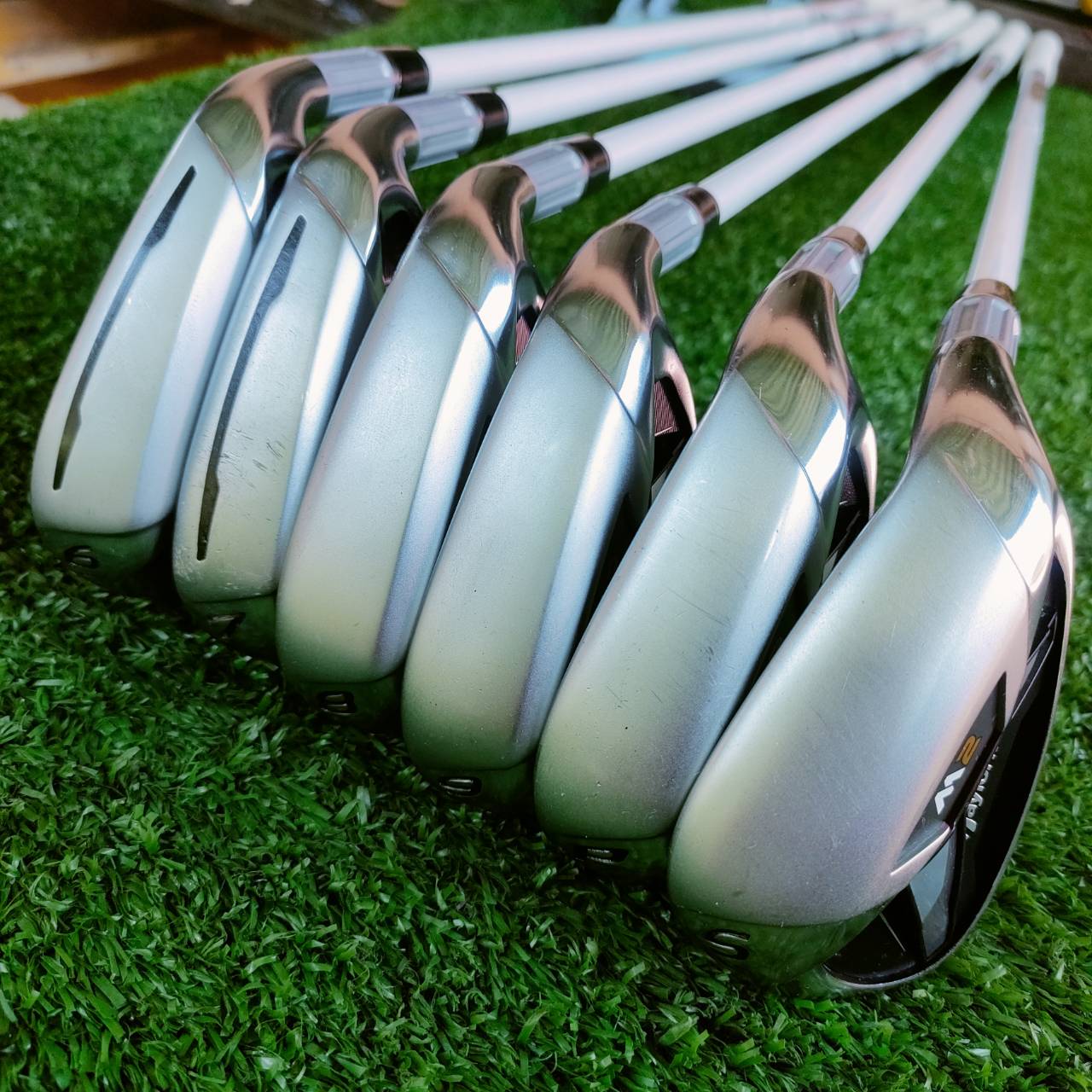 ** ไม้กอล์ฟสำหรับผู้หญิง ** ชุดเหล็ก Taylormade M2 ก้าน TM7-316 FLEX LADY ก้านเบามาก ตีสบาย สปีดน้อย ก็สามารถตีได้ระยะ เร่งสปีดได้ดี สภาพสวย กริพสวยเดิมทุกอย่าง ไม้กอล์ฟพรีเมี่ยมมือสอง ของแท้ By NakaraLuxurious