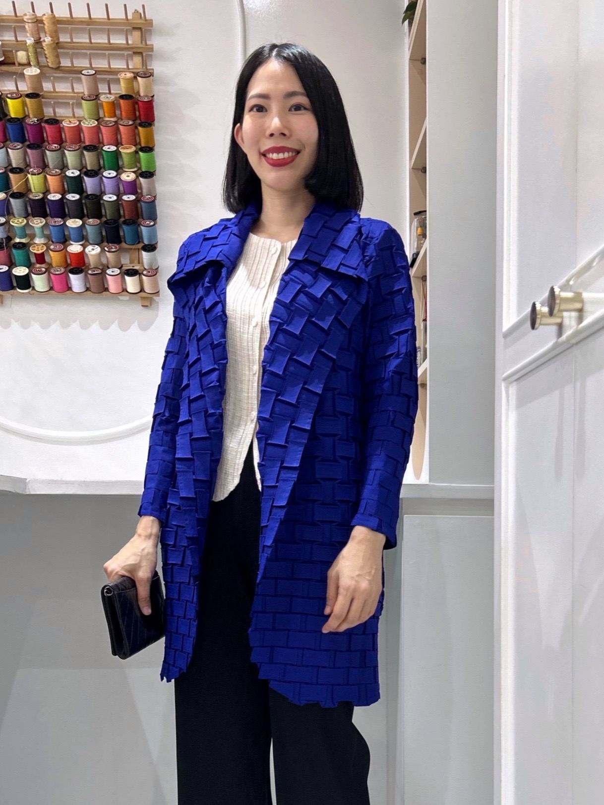 2MUAY รุ่น GA6224 ผ้า Matte เสื้อคลุมอัดพลีท RECTANGLE PLEATED LONG CARDIGAN 10 สี FREE SIZE
